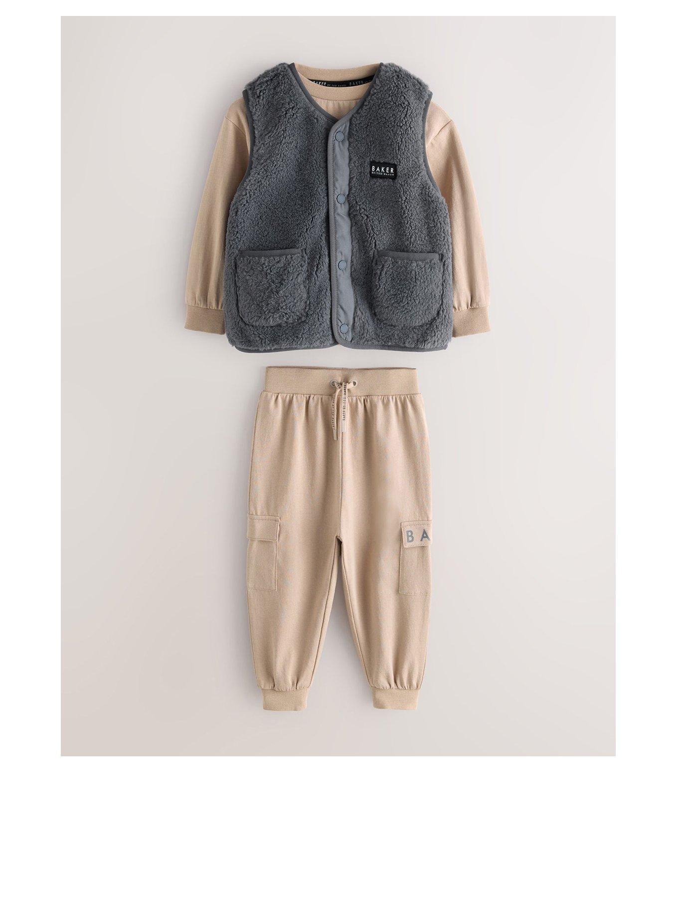 Image 1 of 7 of Ted Baker Baby Boys Gilet Set - Brown