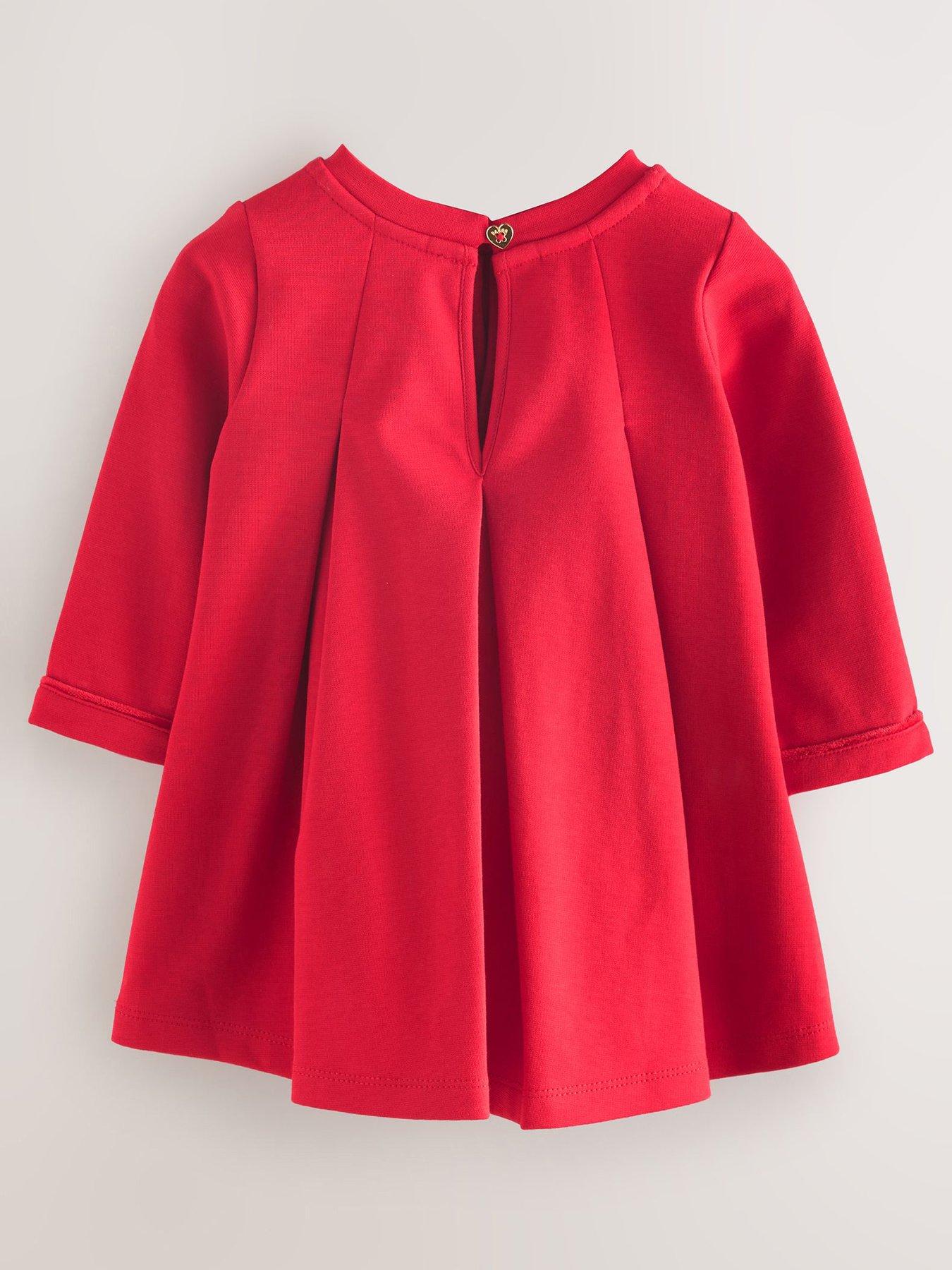  image of ted-baker-baby-girls-bow-dress-red