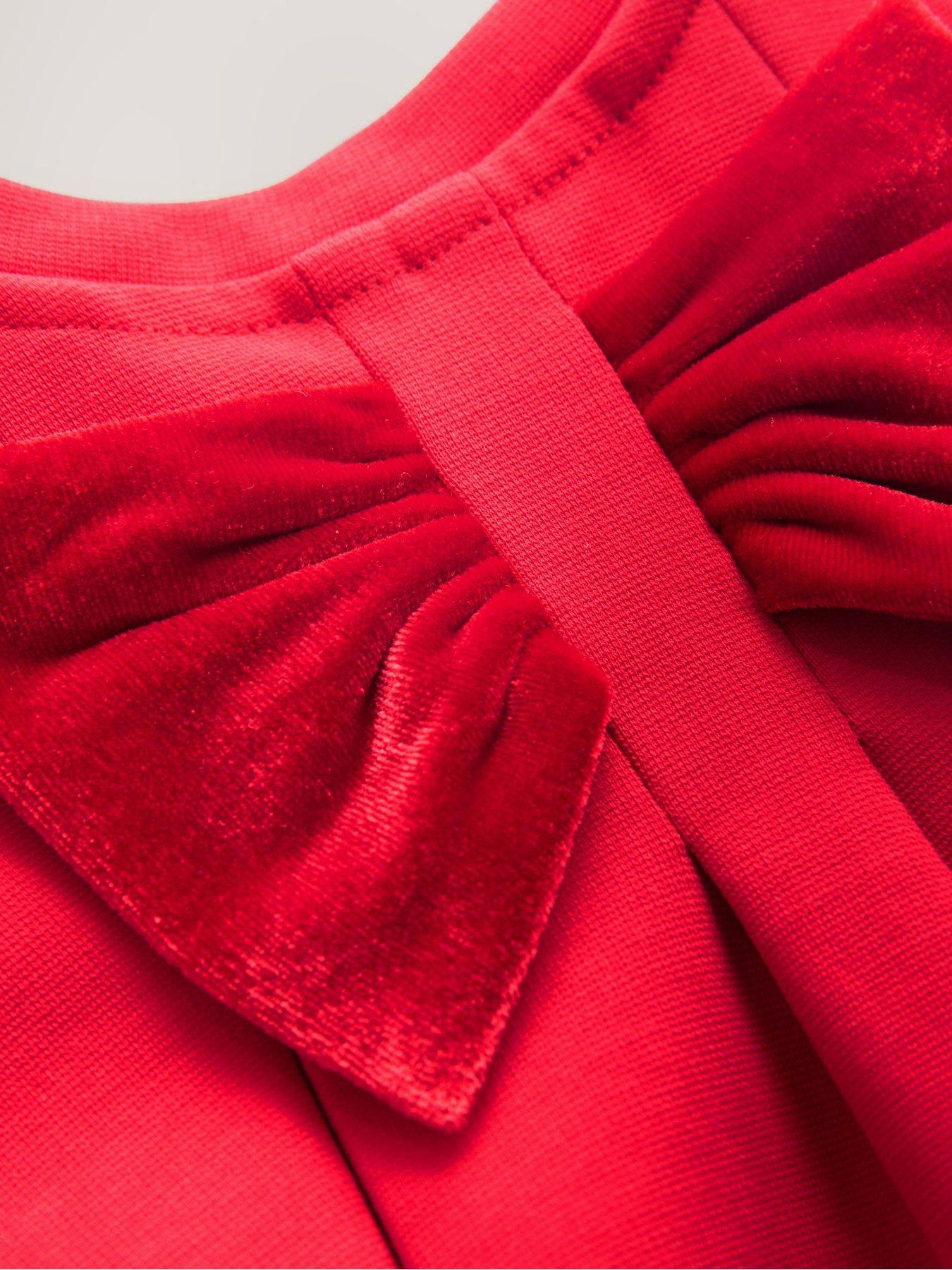  image of ted-baker-baby-girls-bow-dress-red