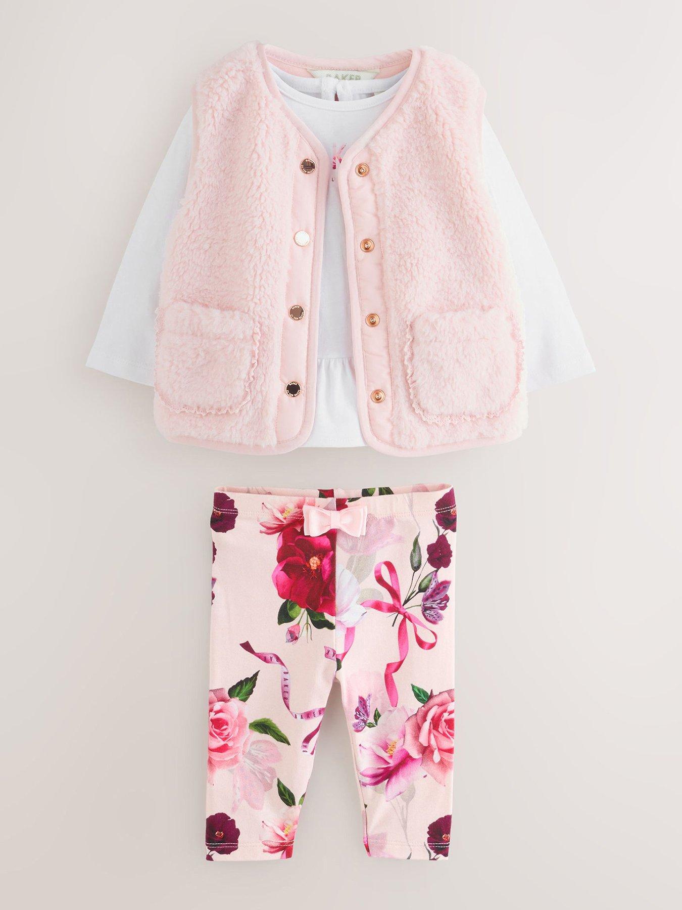 front image of ted-baker-baby-girls-3-pack-top-amp-legging-set-pink