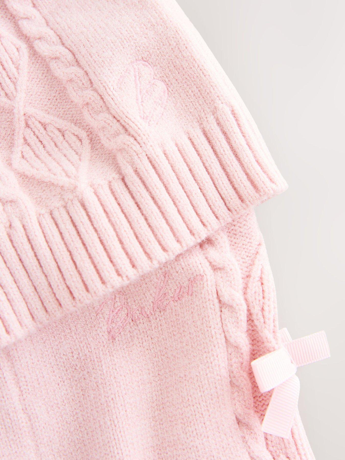  image of ted-baker-baby-girls-knit-jumper-amp-legging-set-pink