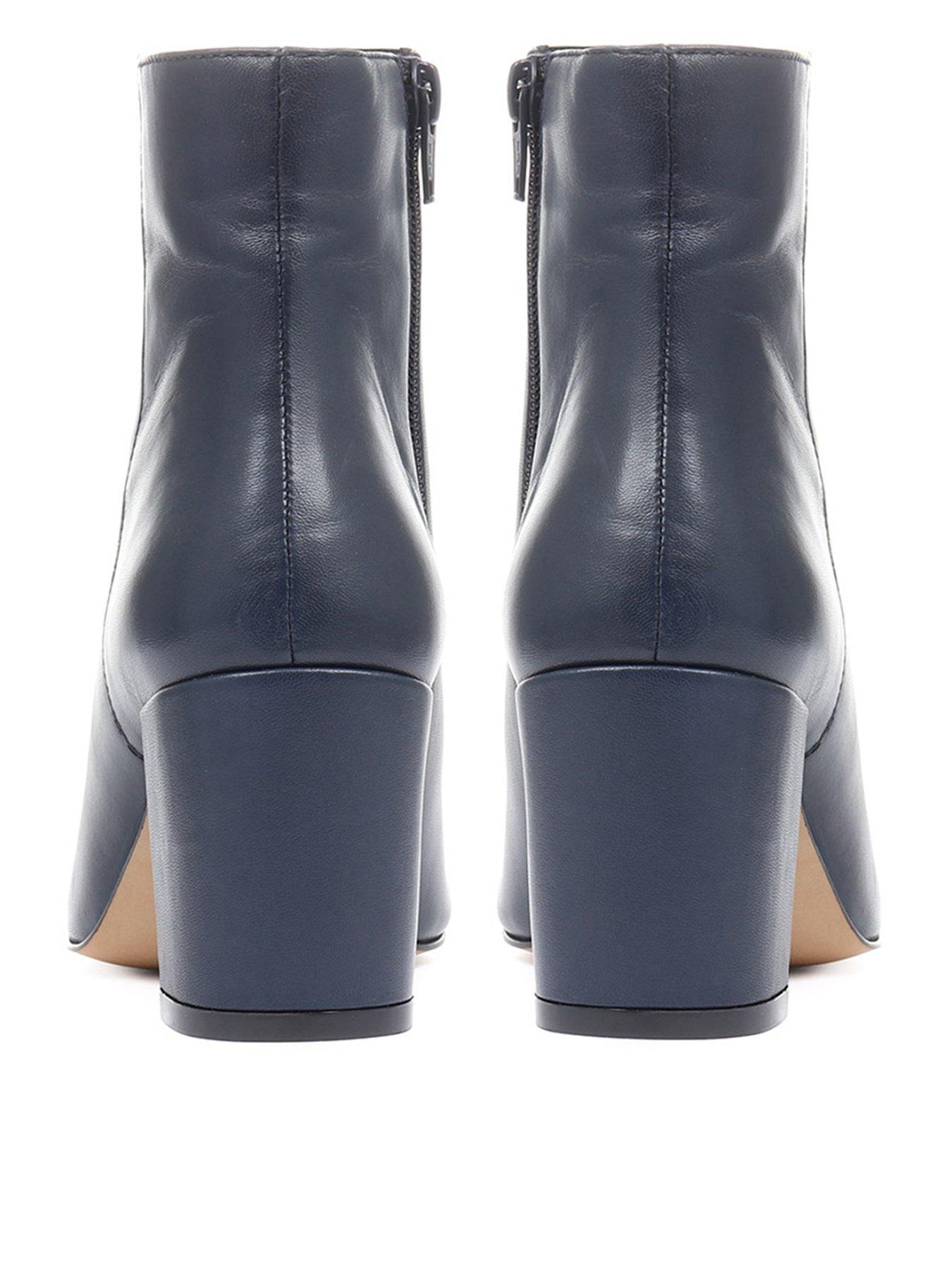  image of jones-bootmaker-neptune-heeled-ankle-boot-navy