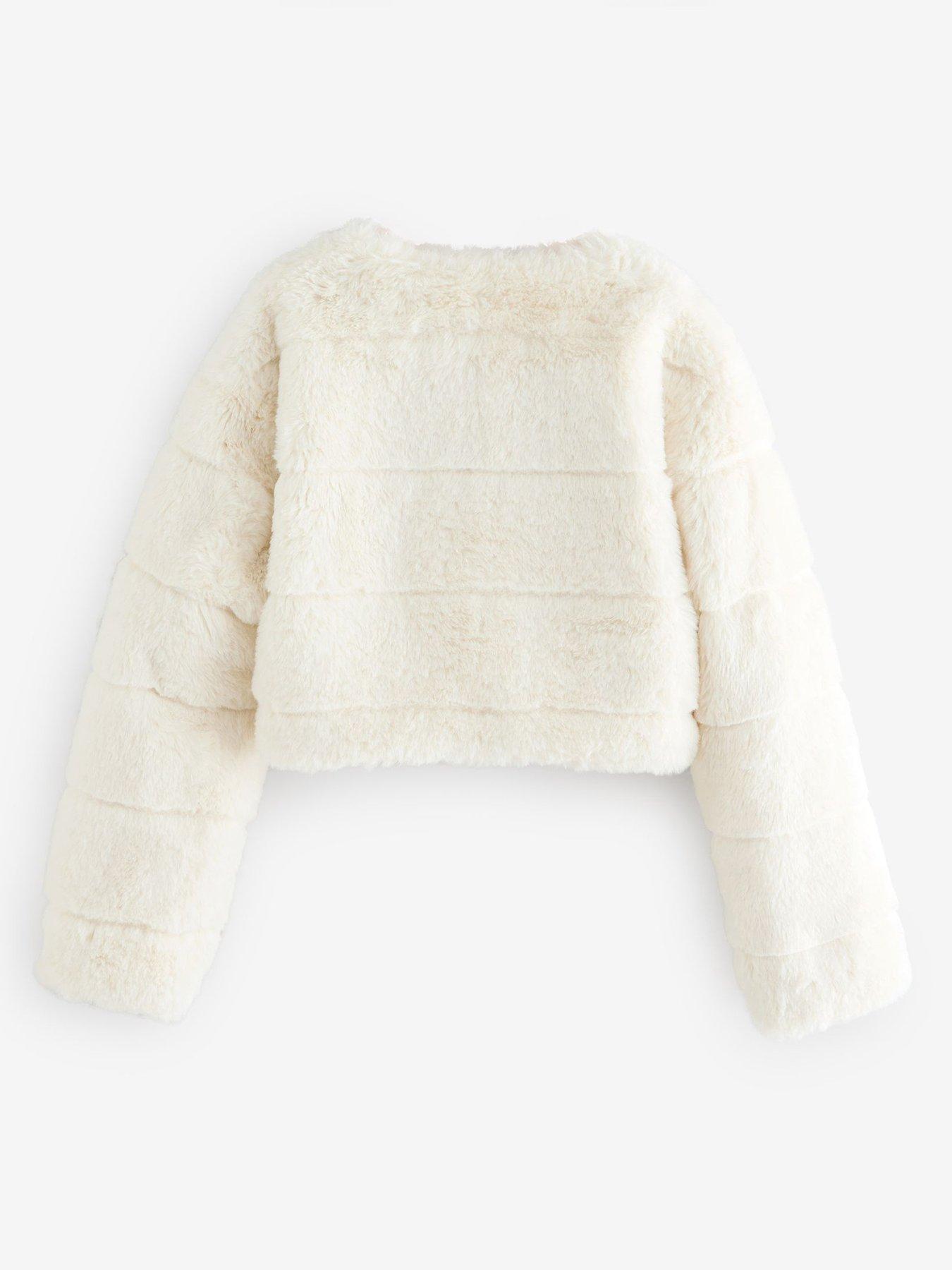 back image of ted-baker-older-girls-faux-fur-coat-cream