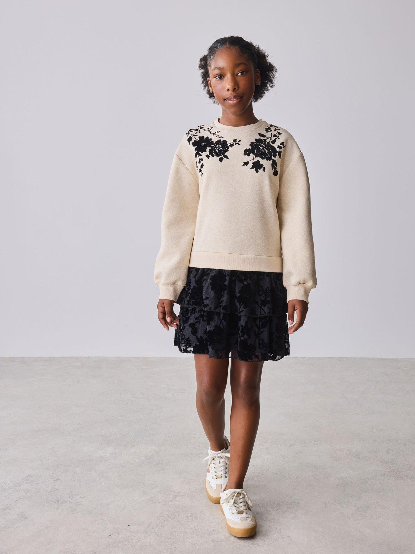 Ted Baker Older Girls Dress - Black/Cream