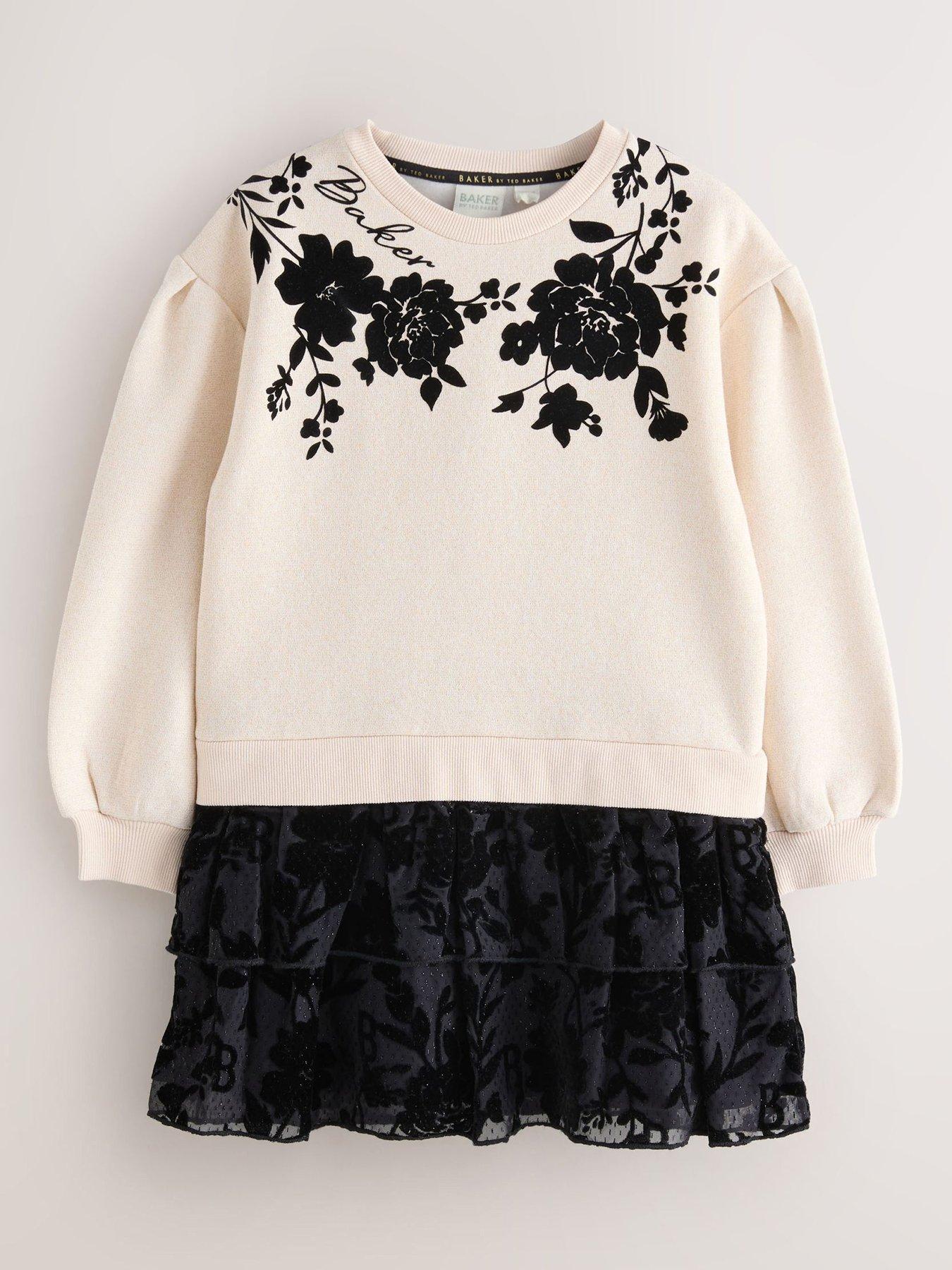 Ted Baker Older Girls Dress - Black/Cream