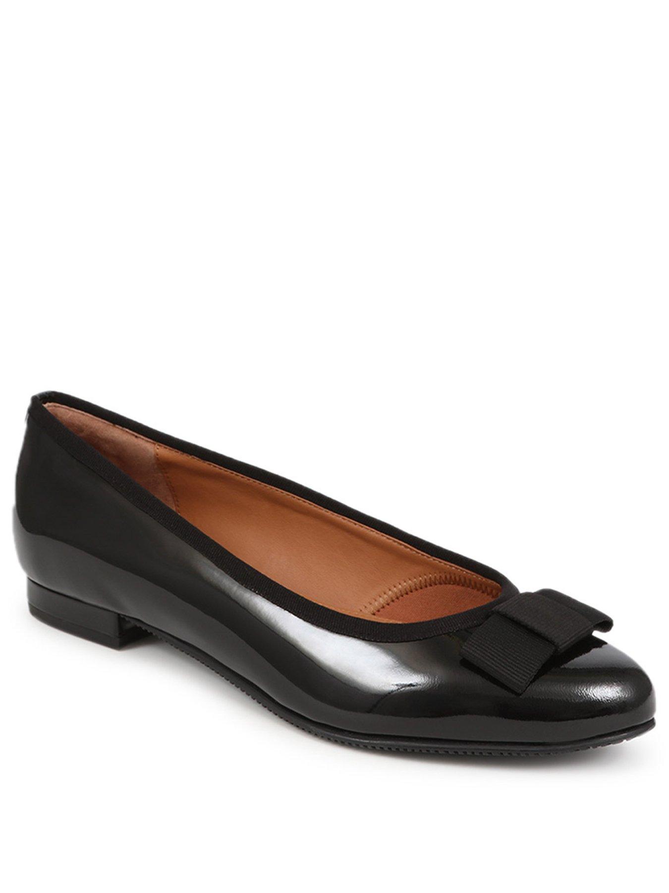 stillFront image of jones-bootmaker-soleil-wide-fit-ballerina-black