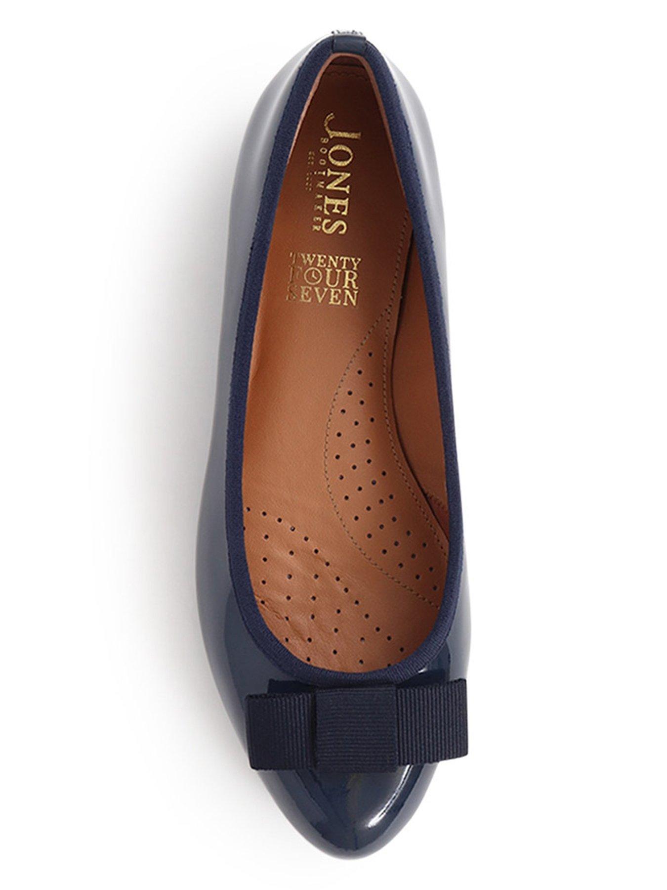  image of jones-bootmaker-soleil-wide-fit-patent-ballerina-navy