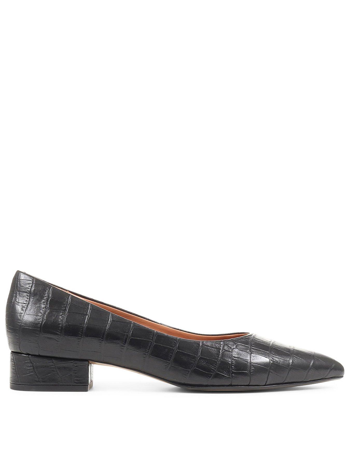  image of jones-bootmaker-sunstone-croc-heeled-pump-black