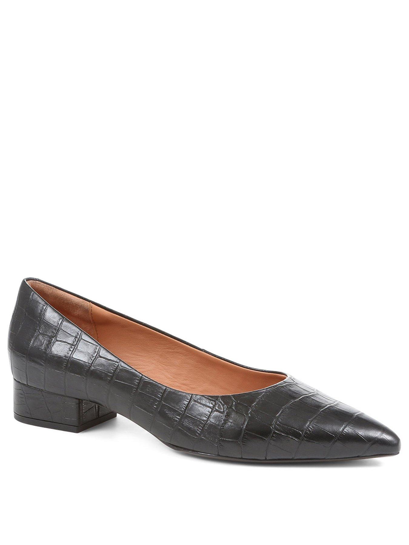  image of jones-bootmaker-sunstone-croc-heeled-pump-black