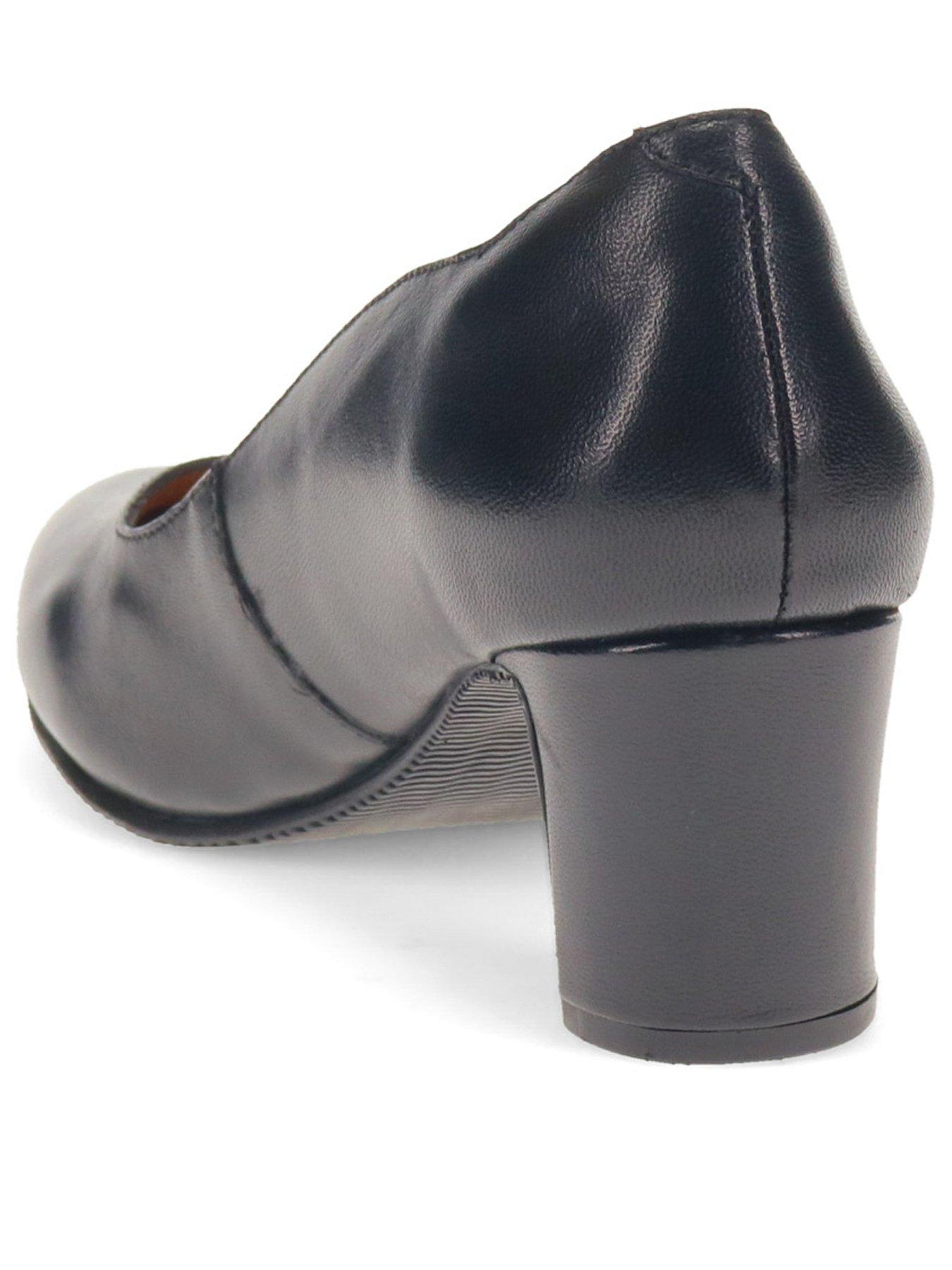  image of jones-bootmaker-zoey-wide-fit-leather-court-shoe-black