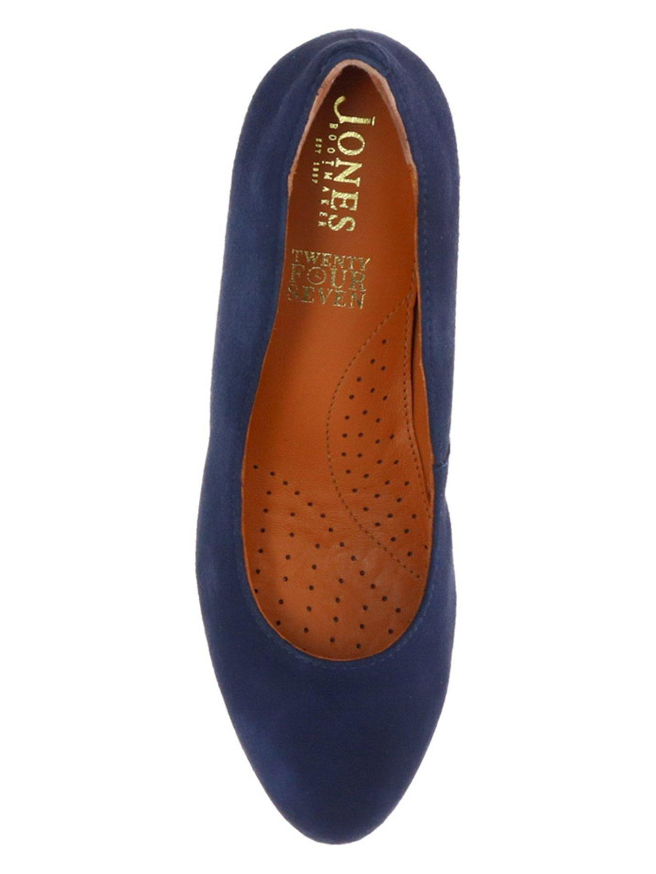  image of jones-bootmaker-zoey-wide-fit-suede-court-shoe-navy