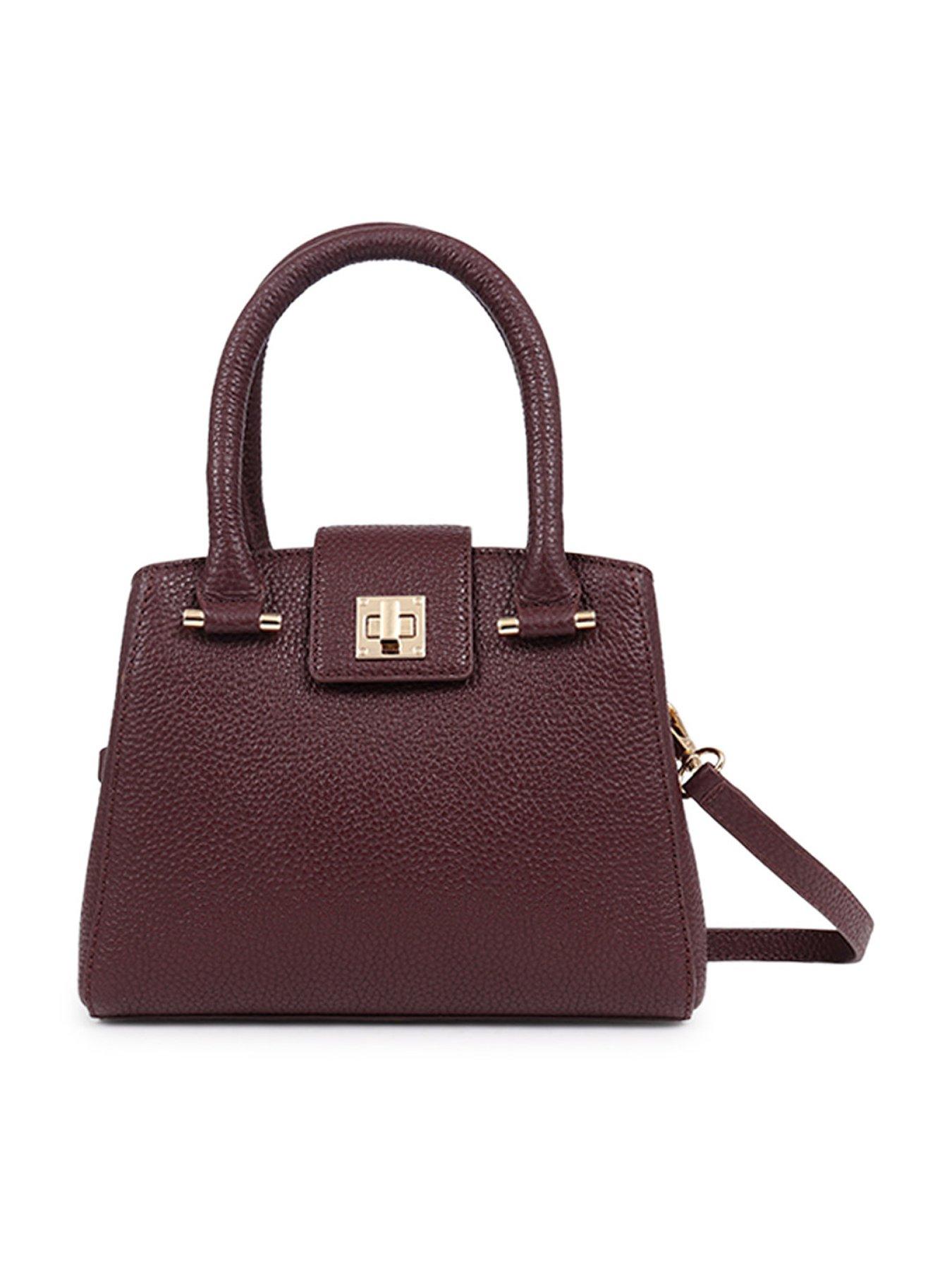 Image 1 of 4 of Jones Bootmaker Whimsy Leather Shoulder Bag - Burgundy