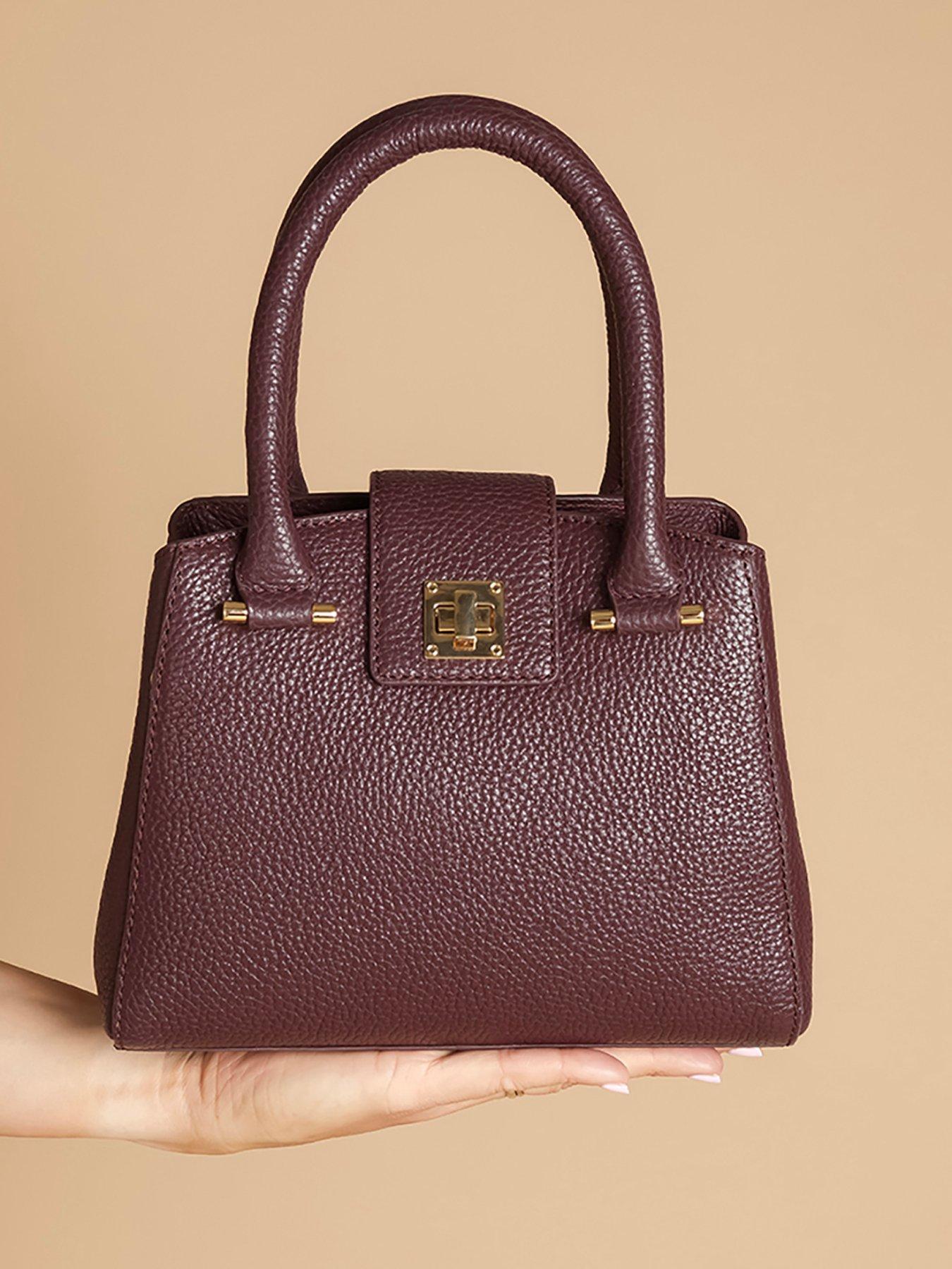 Image 2 of 4 of Jones Bootmaker Whimsy Leather Shoulder Bag - Burgundy