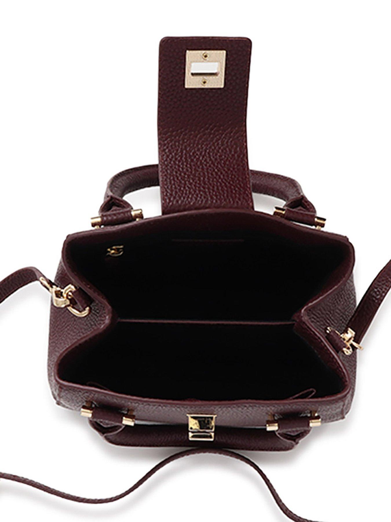 Image 4 of 4 of Jones Bootmaker Whimsy Leather Shoulder Bag - Burgundy
