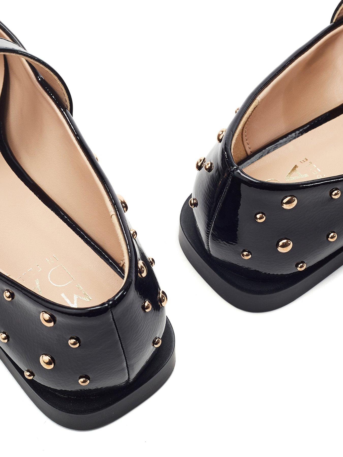  image of moda-in-pelle-flat-buckle-strap-mary-jane-with-stud-trim--black