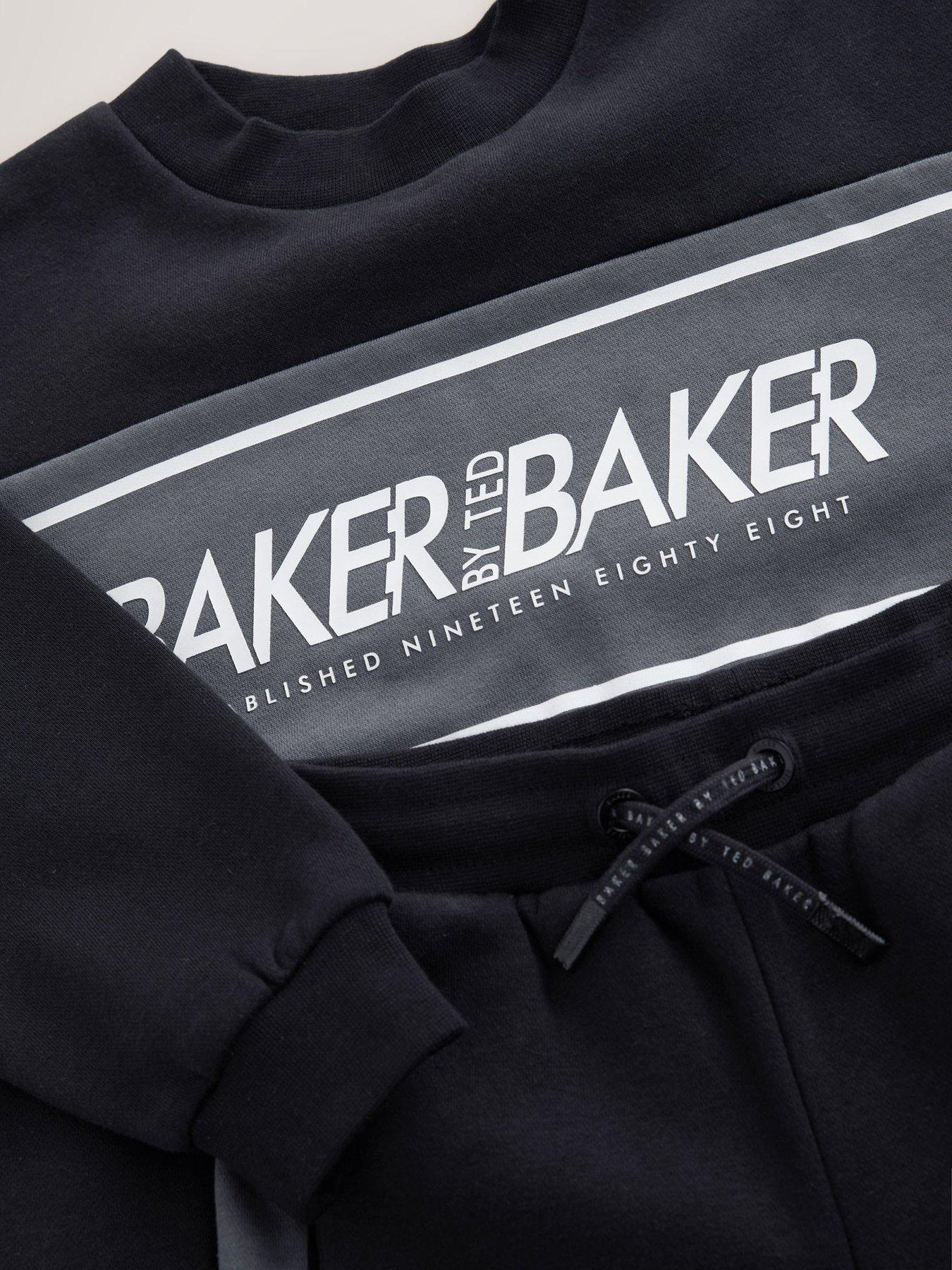 Image 3 of 6 of Ted Baker Older Boys Panel Sweat Set - Black
