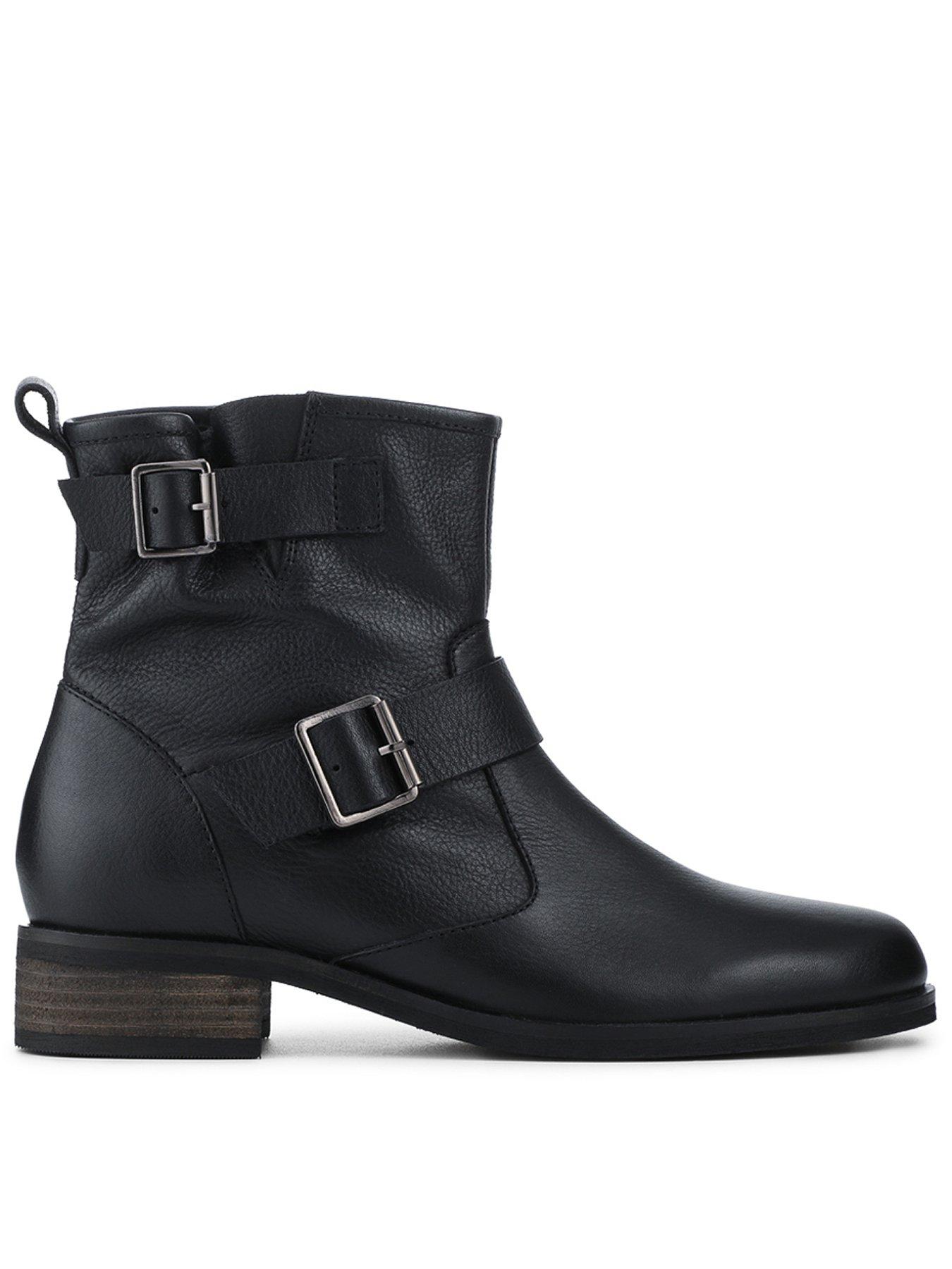 front image of jones-bootmaker-maribel-buckle-ankle-boot-black