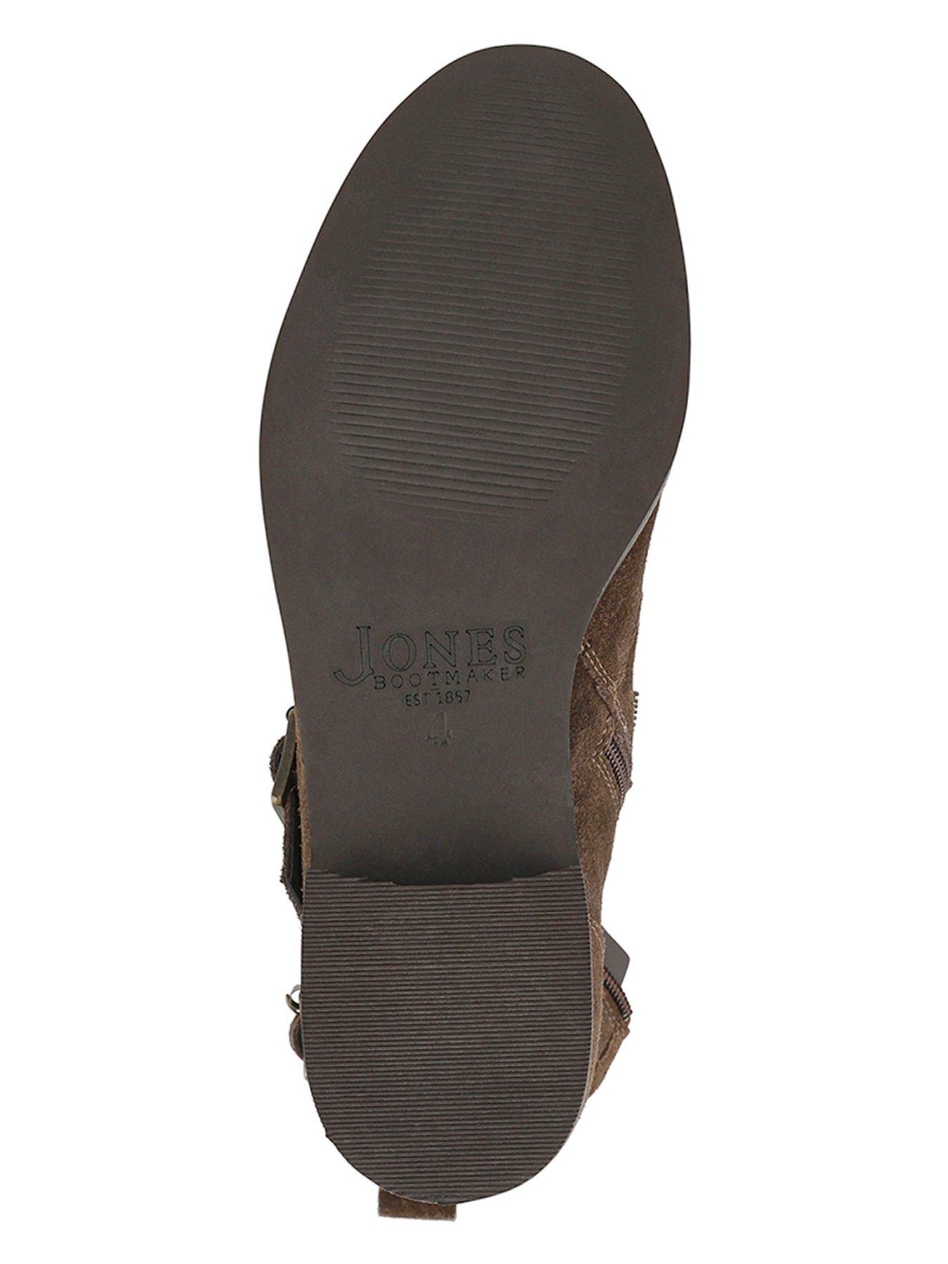  image of jones-bootmaker-maribel-suede-buckle-ankle-boot-brown