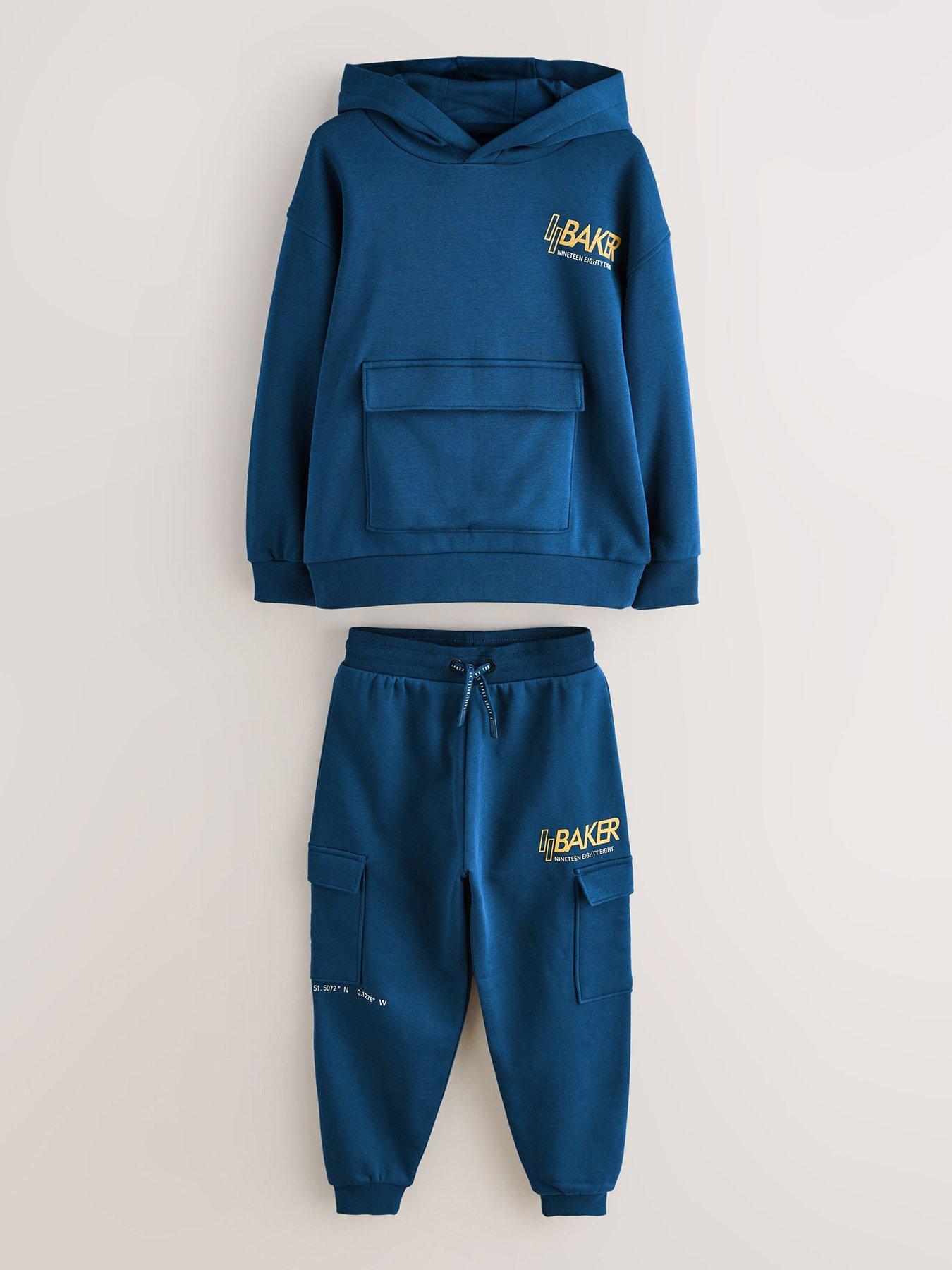 stillFront image of ted-baker-older-boys-sweat-set-blue