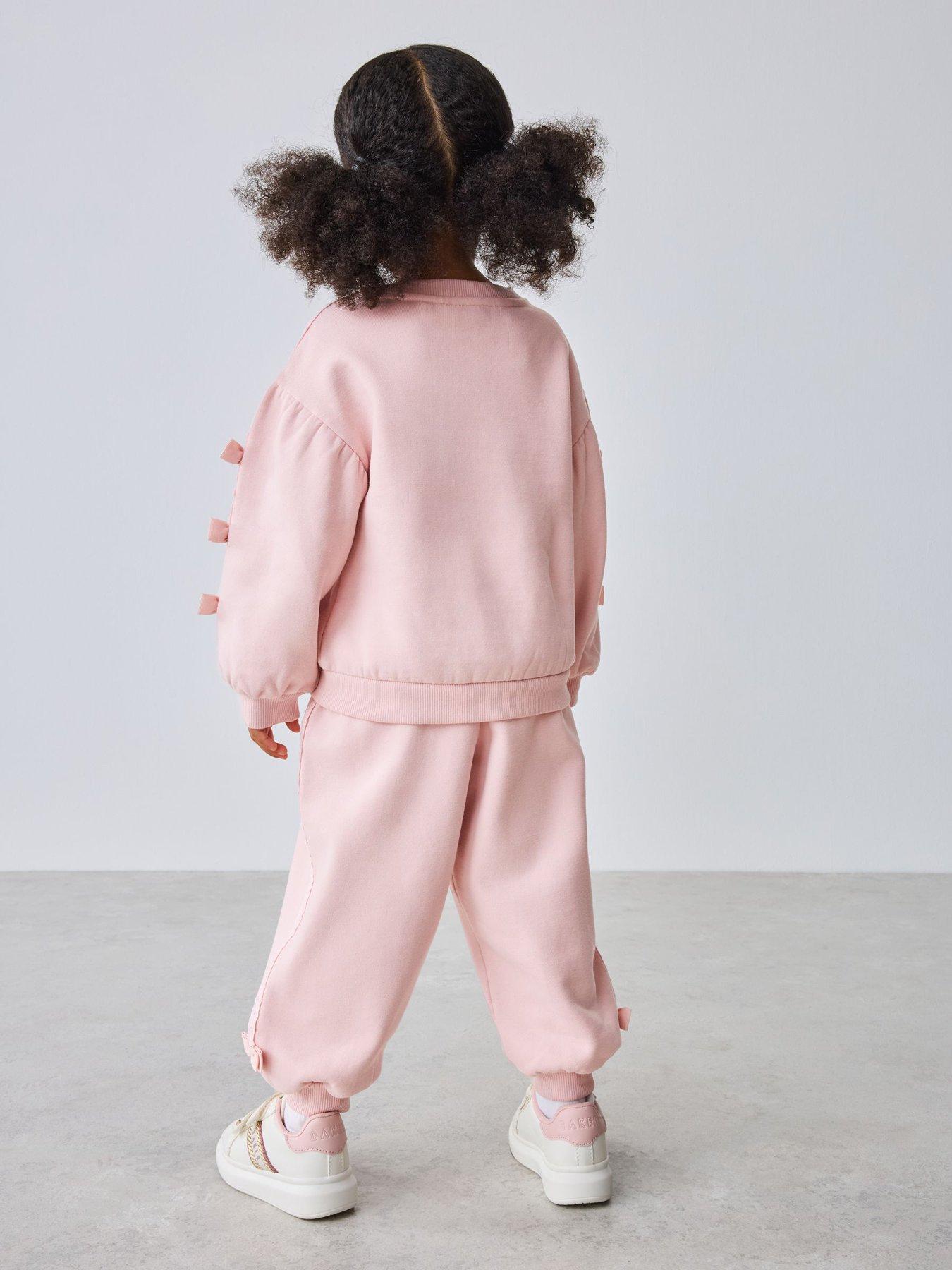  image of ted-baker-younger-girls-bow-sweat-set-pink