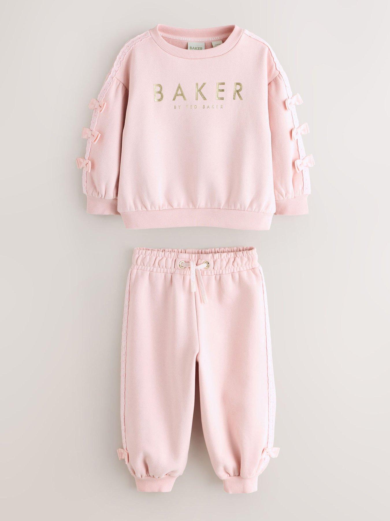 Ted Baker Younger Girls Bow Sweat Set - Pink