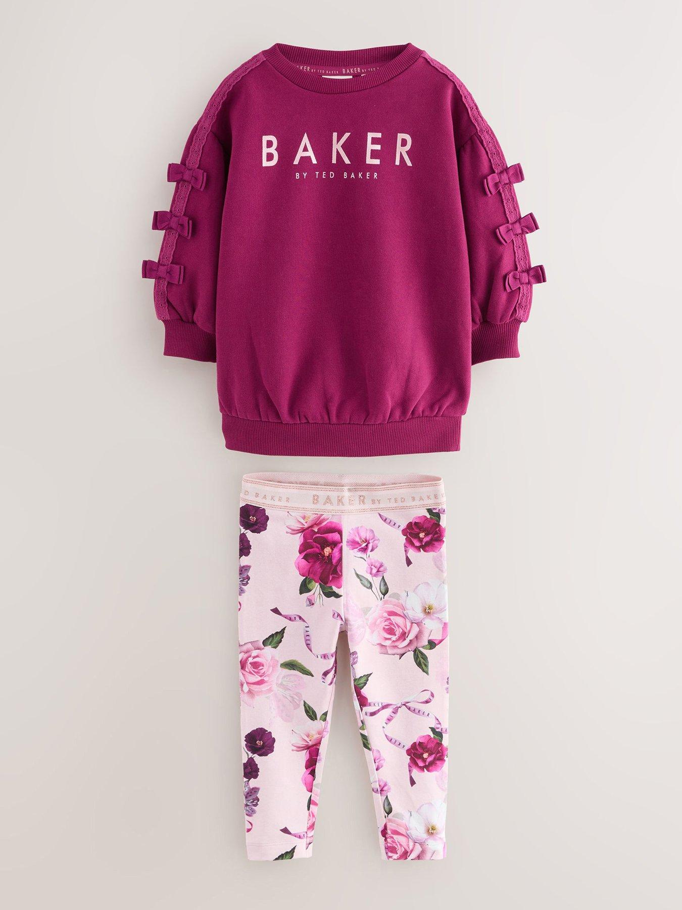 Ted Baker Younger Girls Longline Sweatshirt Set - Red