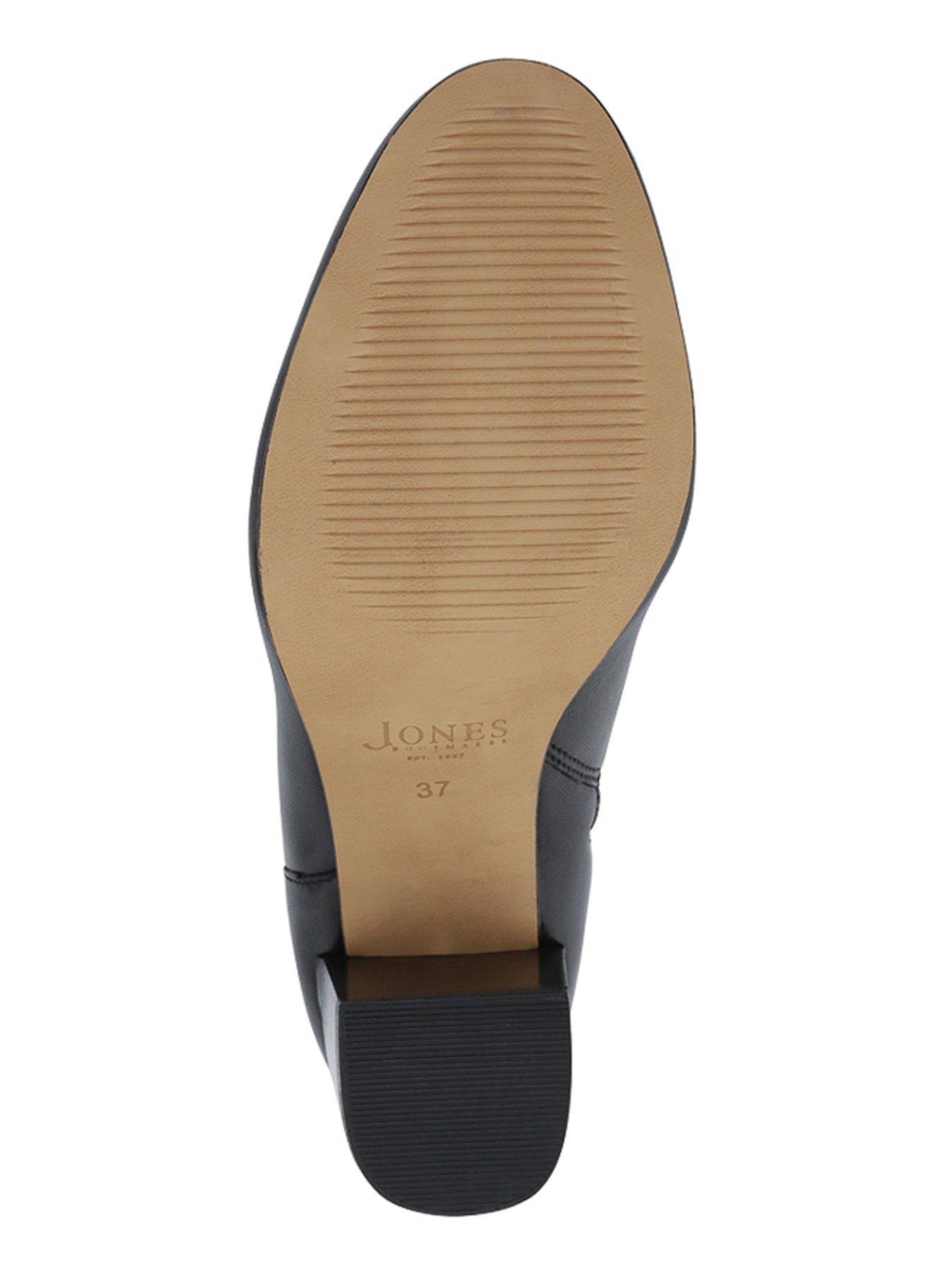  image of jones-bootmaker-neptune-wide-fit-heeled-ankle-boot-black