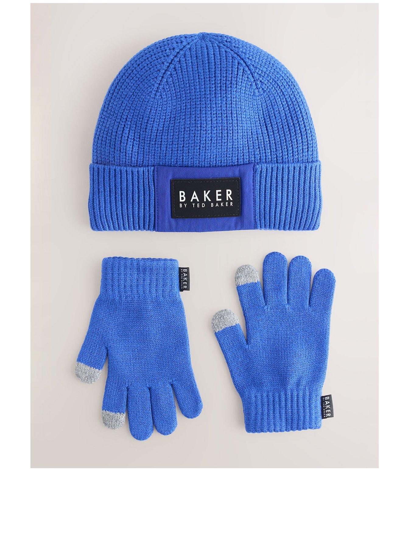 Image 1 of 6 of Ted Baker Older Boys Beanie Set - Blue