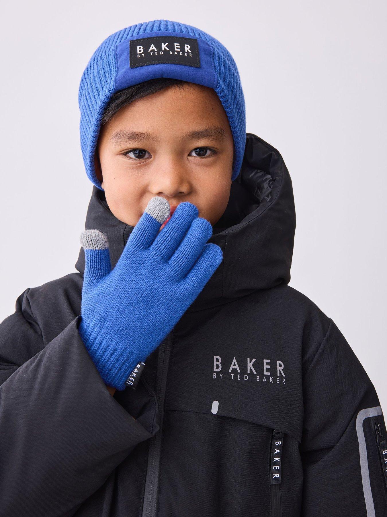 Image 5 of 6 of Ted Baker Older Boys Beanie Set - Blue