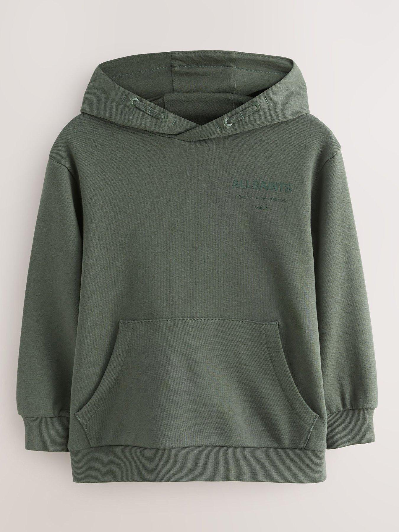 stillFront image of smallsaints-older-boys-underground-hoodie-green