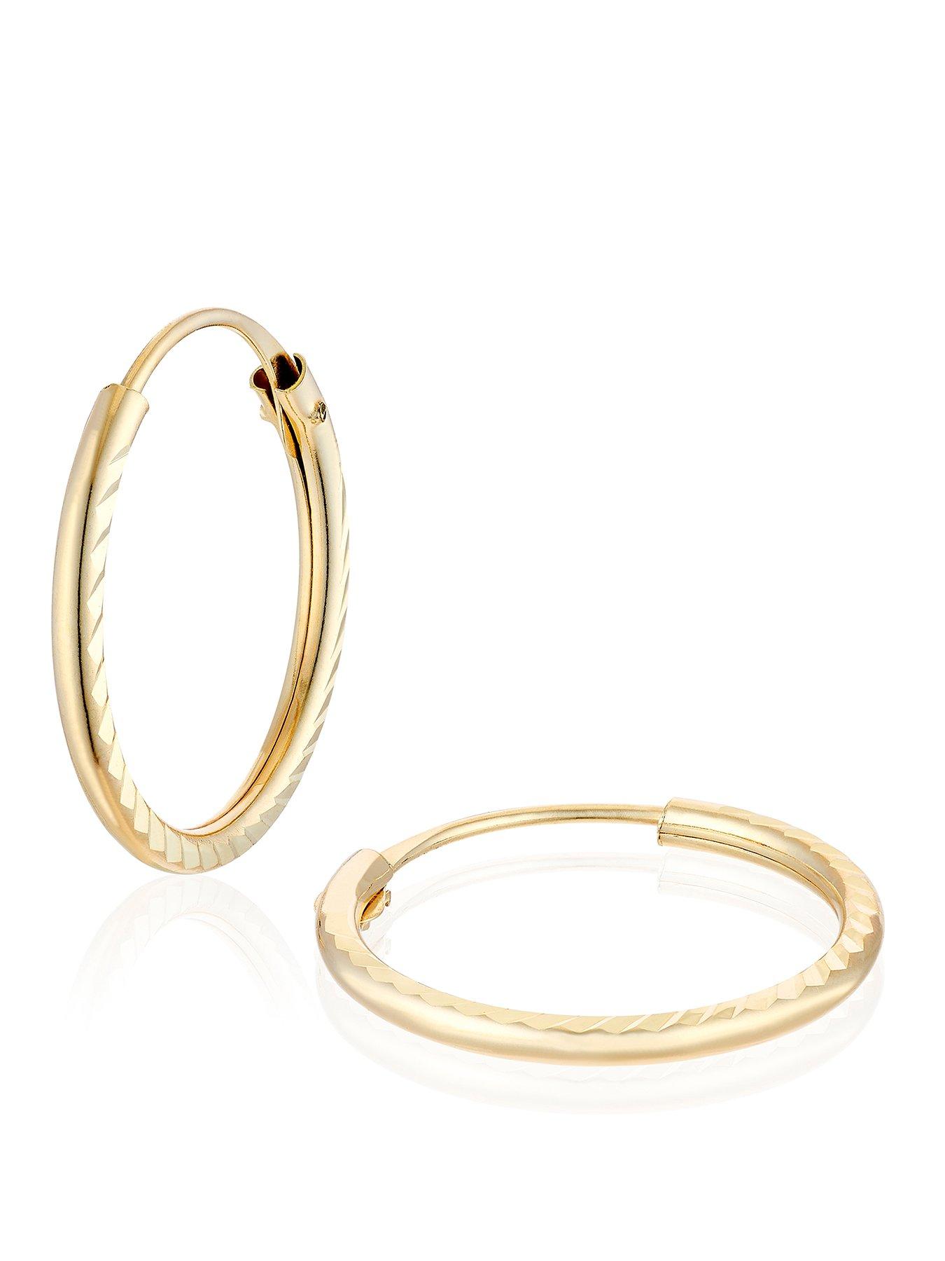 h-samuel-9ct-gold-diamond-cut-13mm-sleeper-hoop-earrings