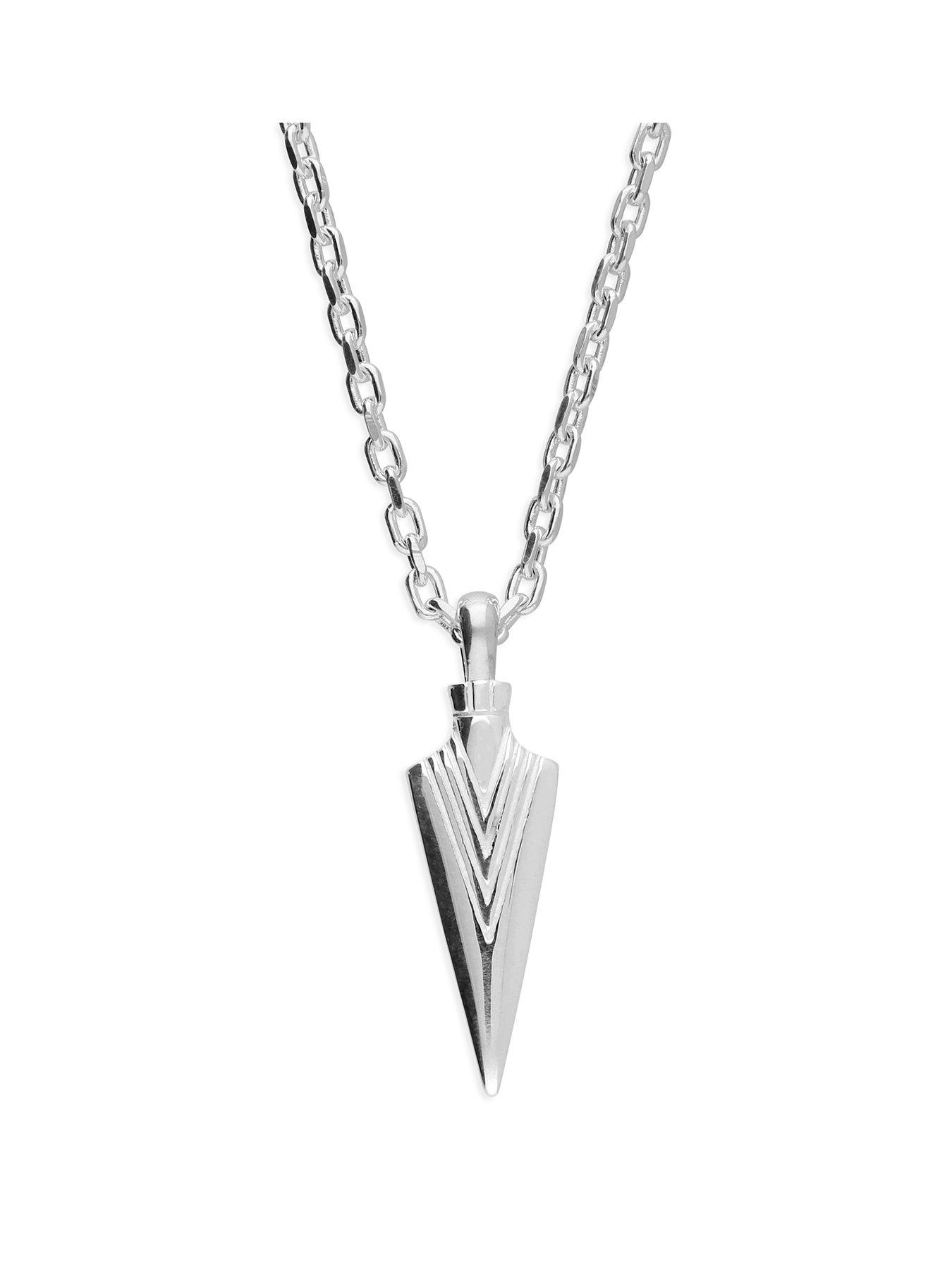  image of h-samuel-sterling-silver-arrow-pendant-necklace