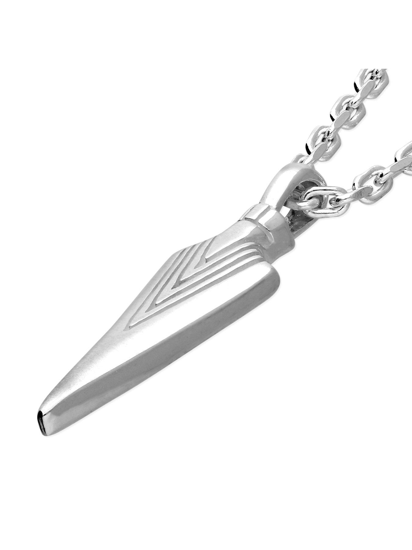  image of h-samuel-sterling-silver-arrow-pendant-necklace