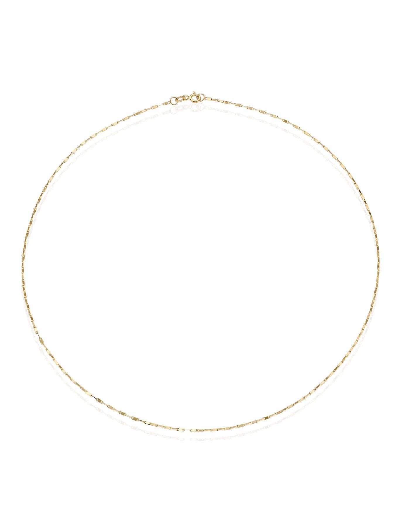 Image 2 of 3 of H. Samuel 9ct Gold Rectangular Link Chain 18" Necklace