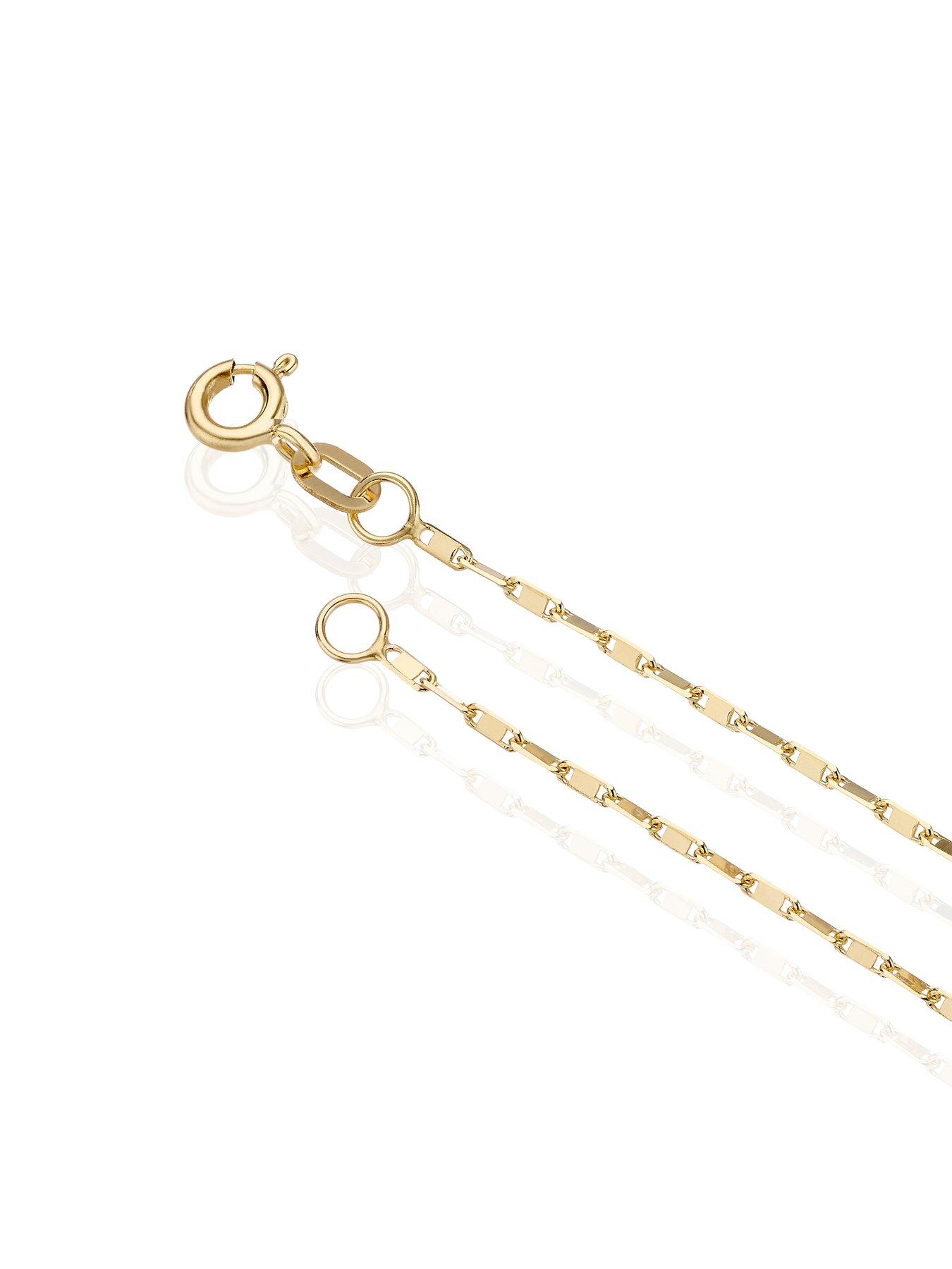 Image 3 of 3 of H. Samuel 9ct Gold Rectangular Link Chain 18" Necklace
