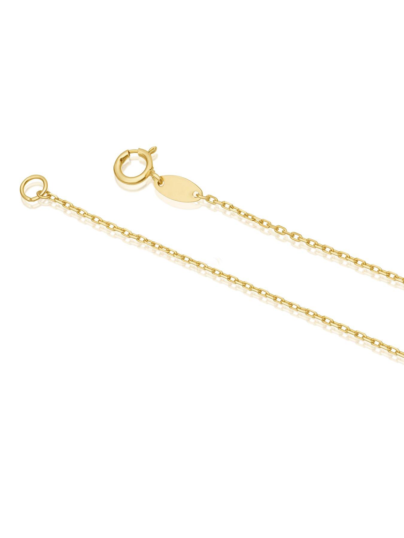  image of h-samuel-9ct-gold-cz-double-heart-pendant-necklace