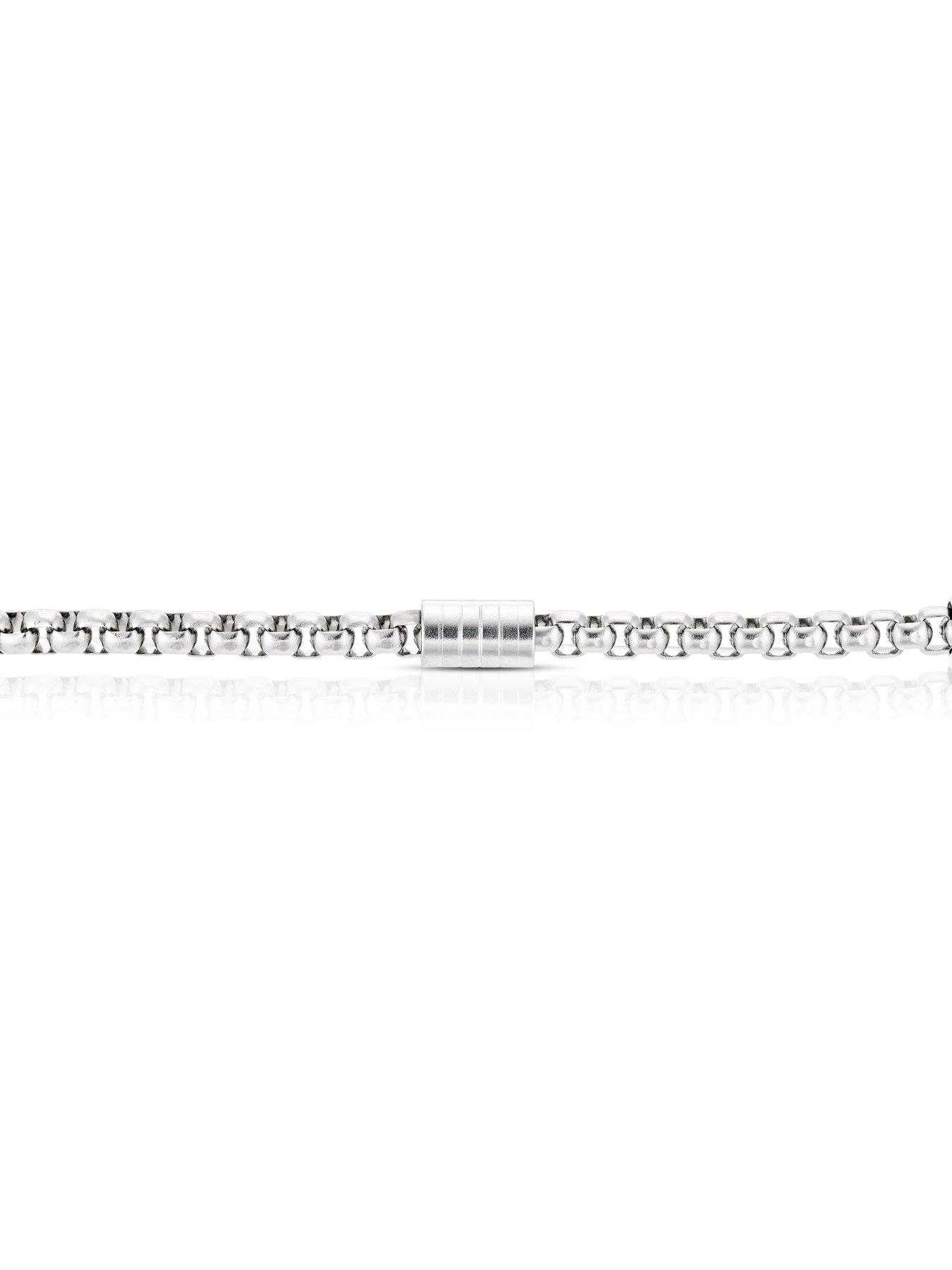 Image 2 of 3 of H. Samuel Men's Stainless Steel Bar Station Bracelet
