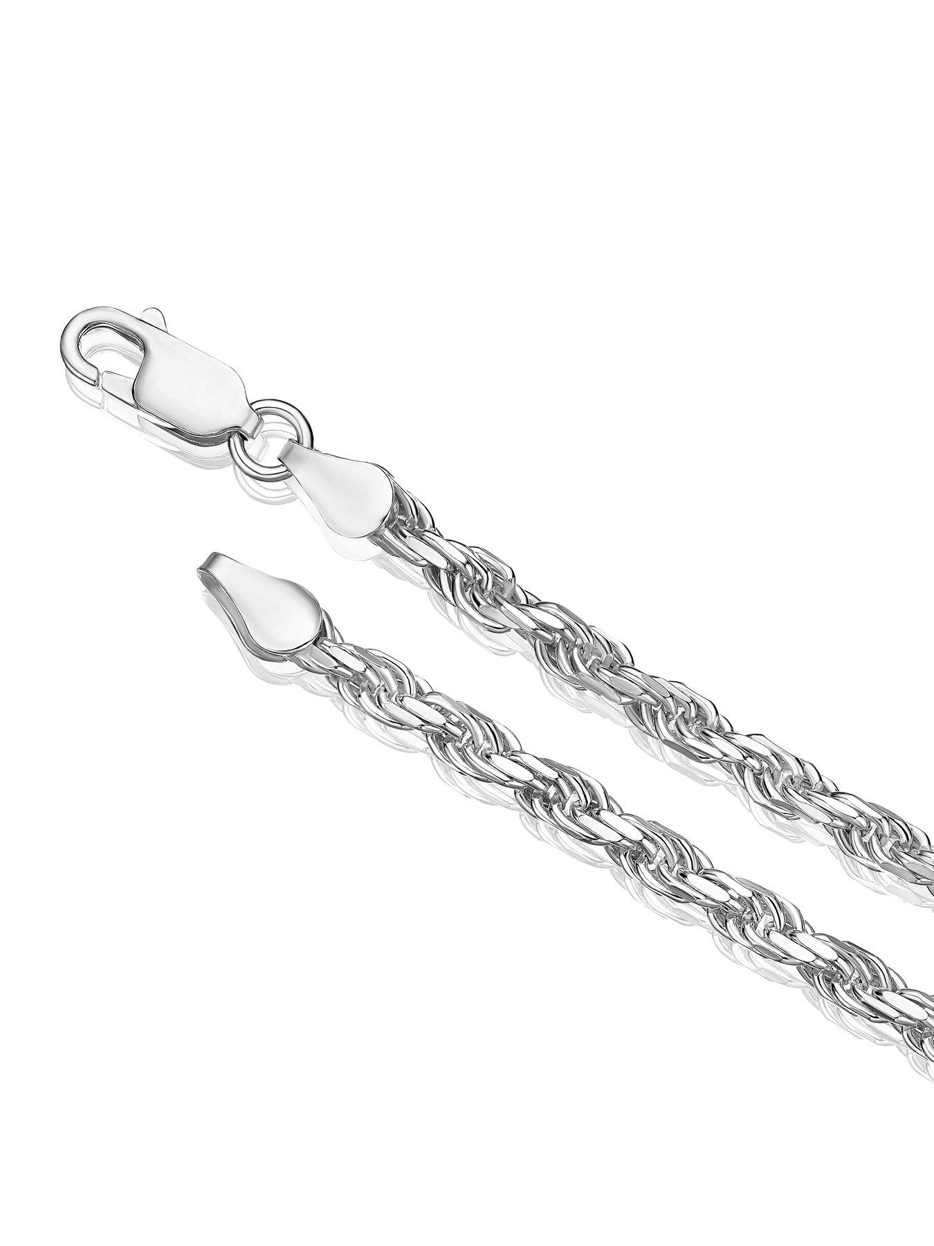  image of ernest-jones-sterling-silver-22-rope-chain-necklace