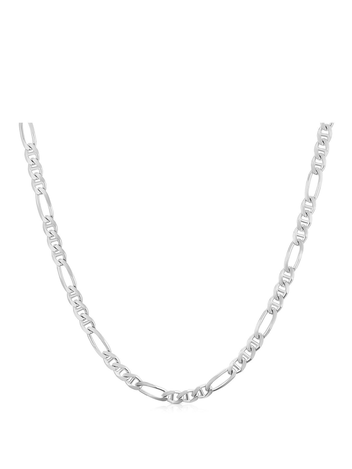 H. Samuel Sterling Silver Men's Figaro Chain 22" Necklace
