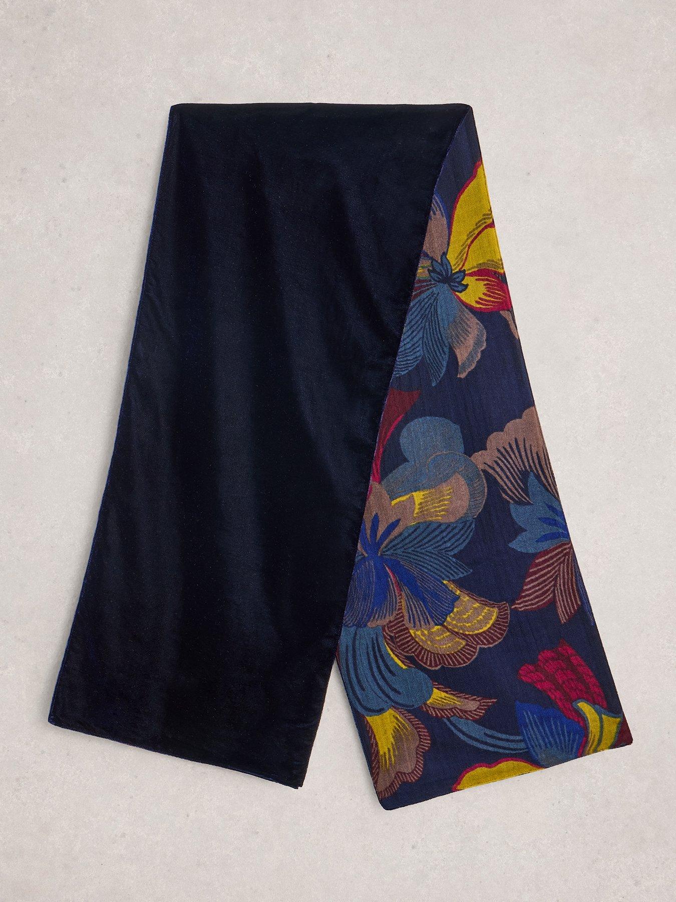  image of white-stuff-velvet-printed-scarf-blue