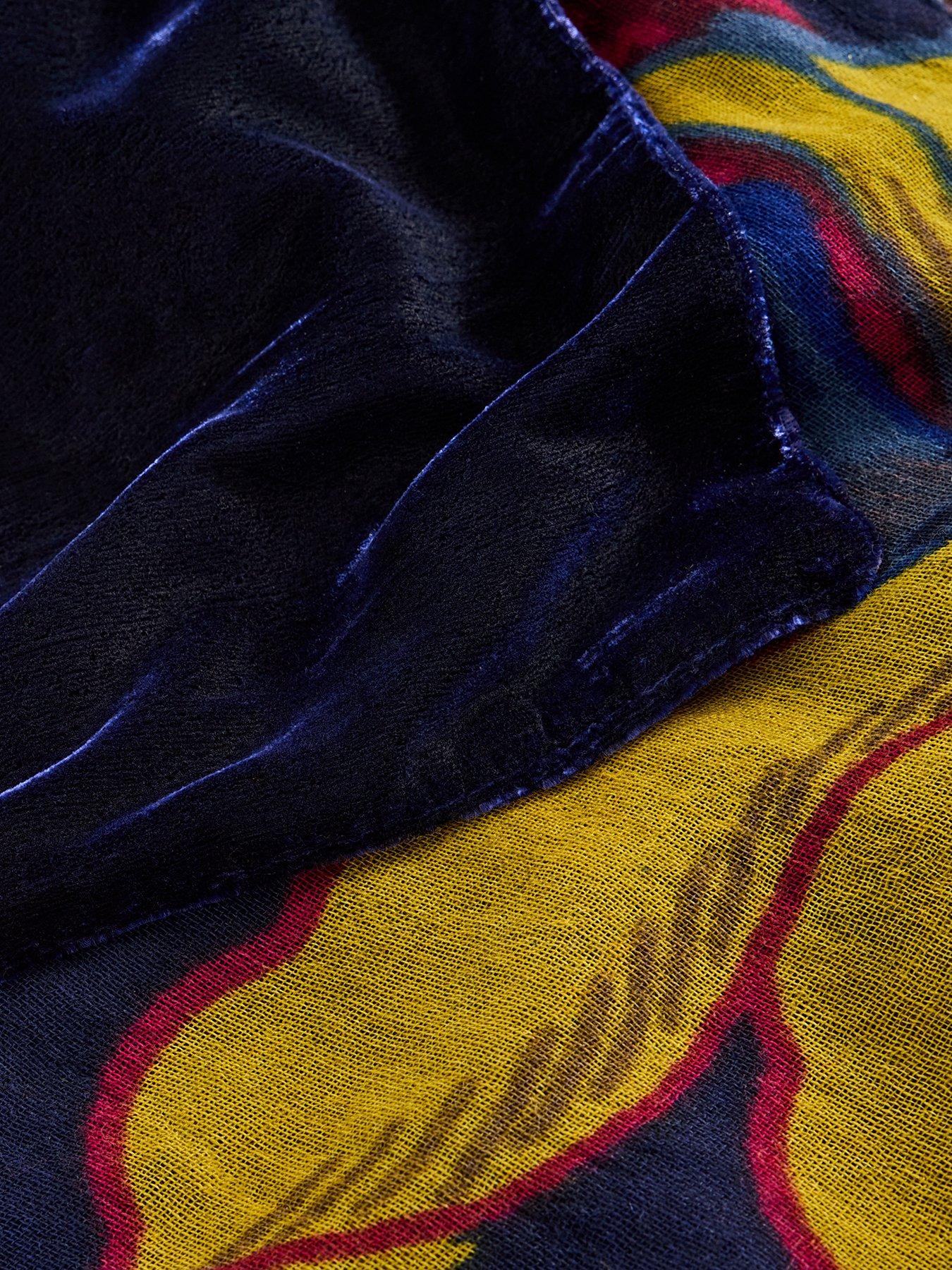  image of white-stuff-velvet-printed-scarf-blue