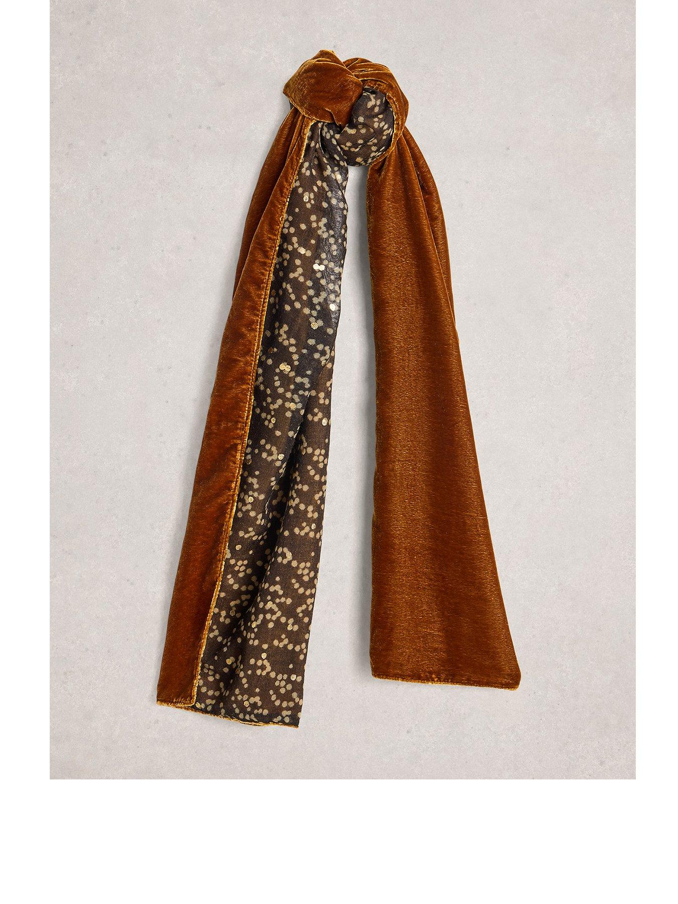 White Stuff Velvet Printed Scarf - Multi