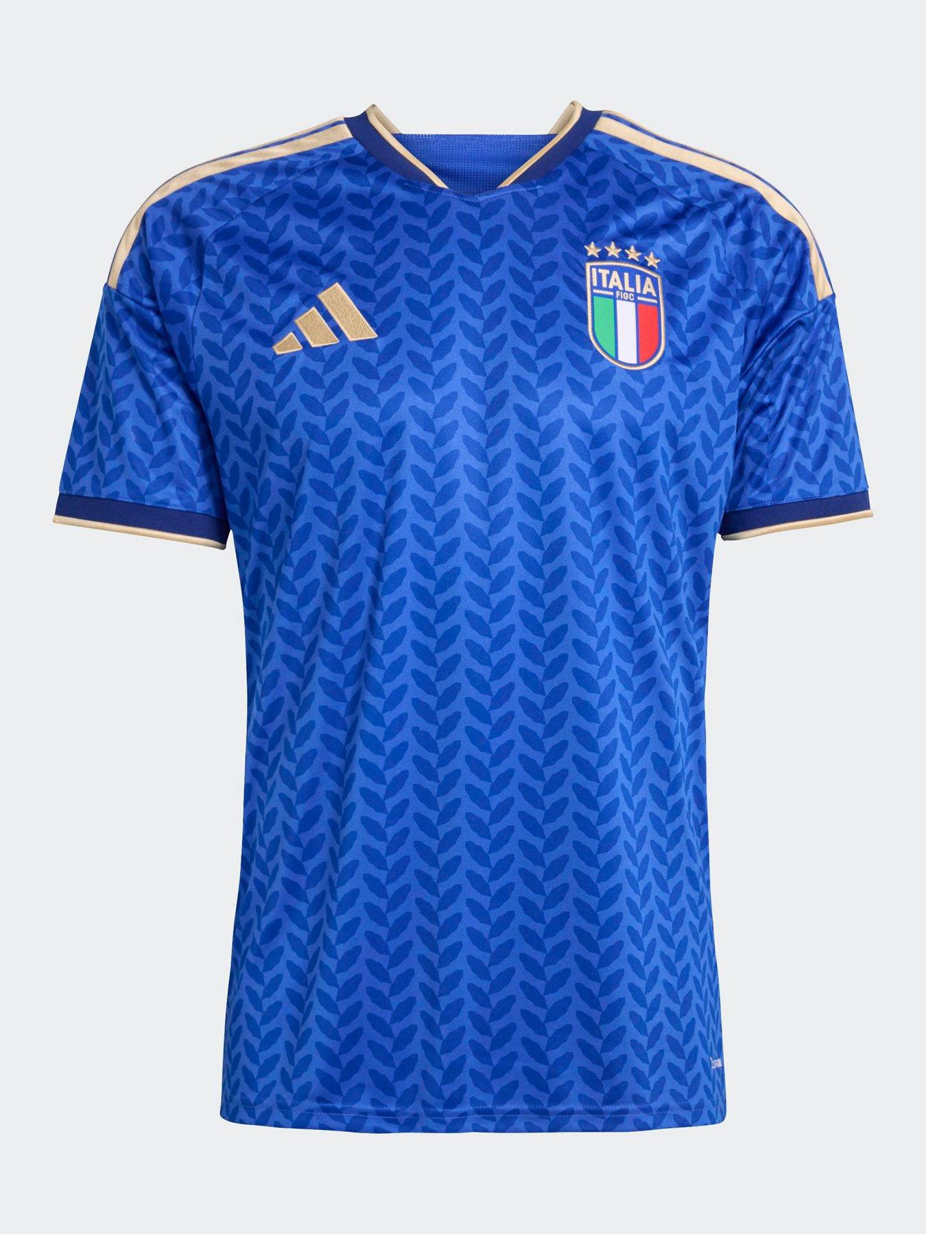 adidas Mens Italy Replica 26 Home Football Shirt - Blue