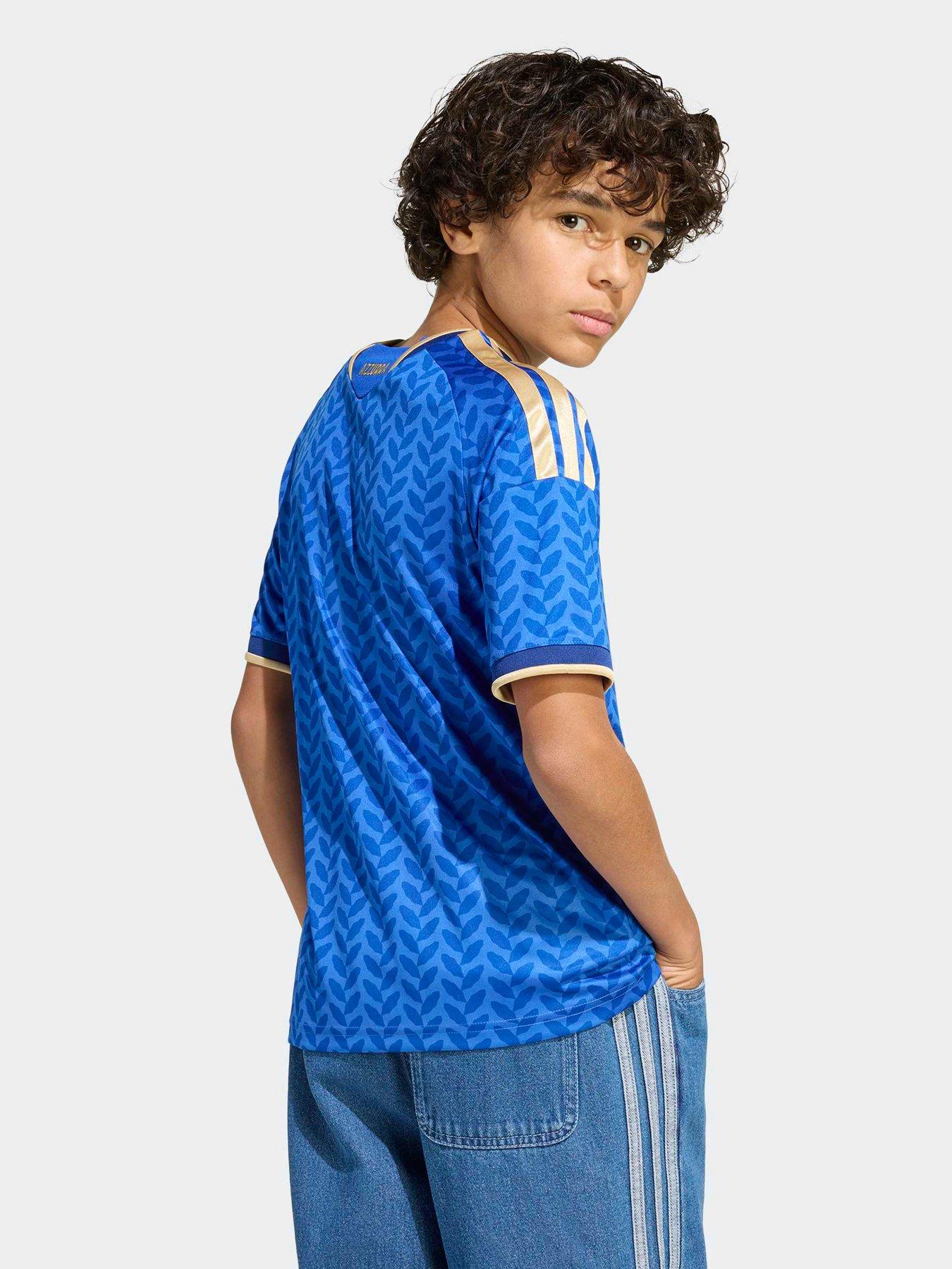 stillFront image of adidas-junior-italy-replica-26-home-football-shirt-blue