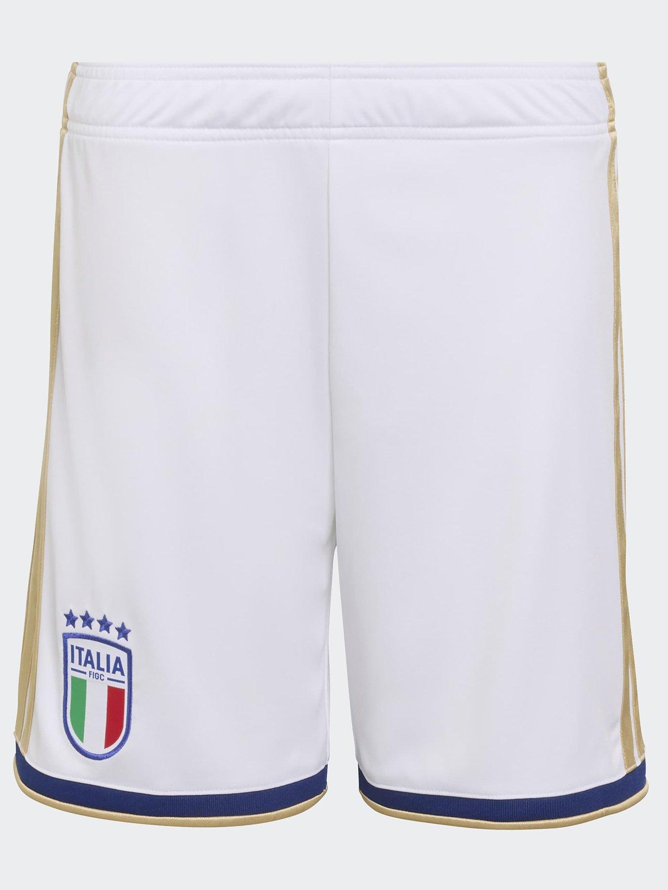 adidas Junior Italy Replica 26 Home Football Shorts - White