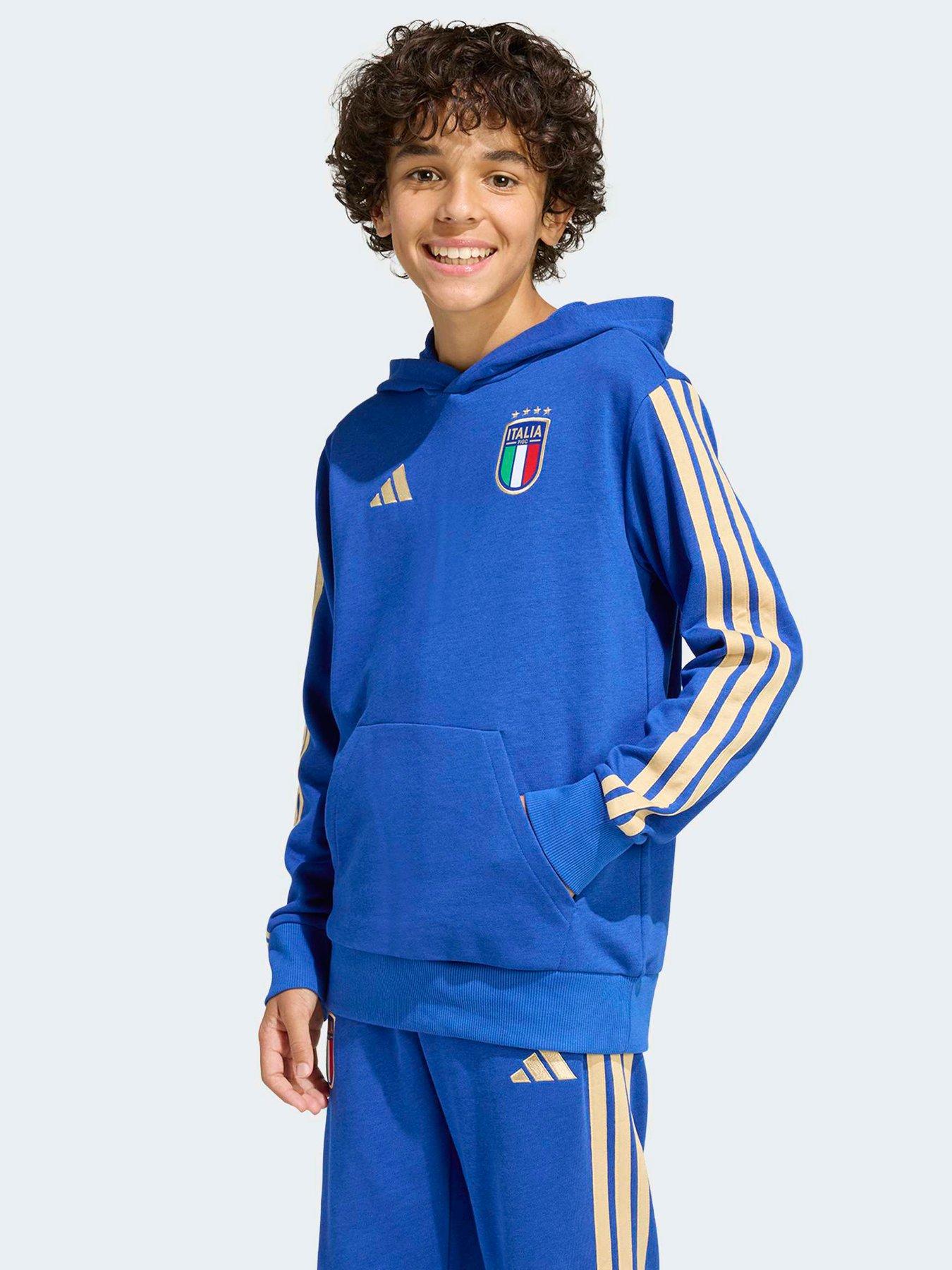 adidas Junior Italy Dna Hoodie - Blue