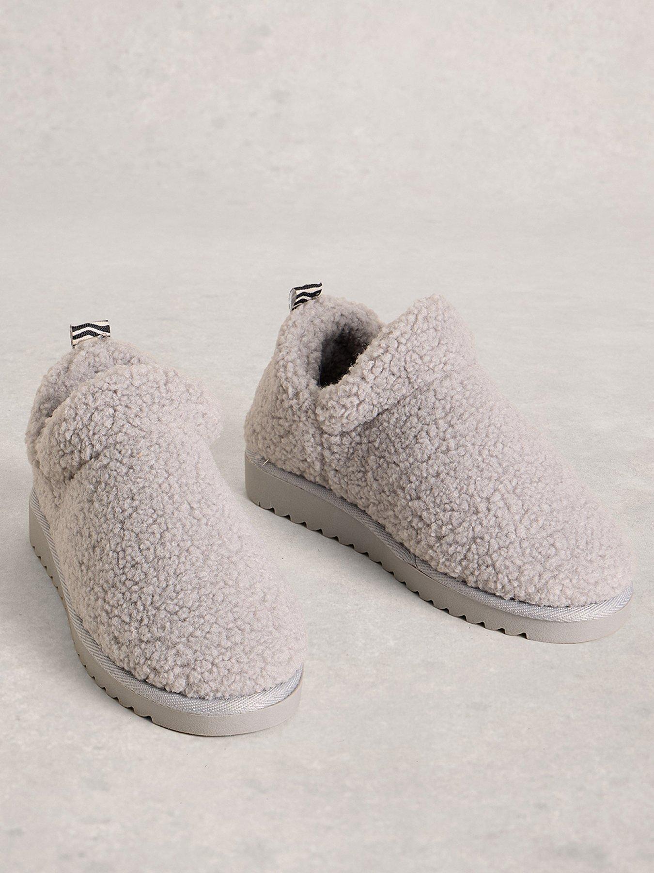 stillFront image of white-stuff-borg-slipper-bootie-grey