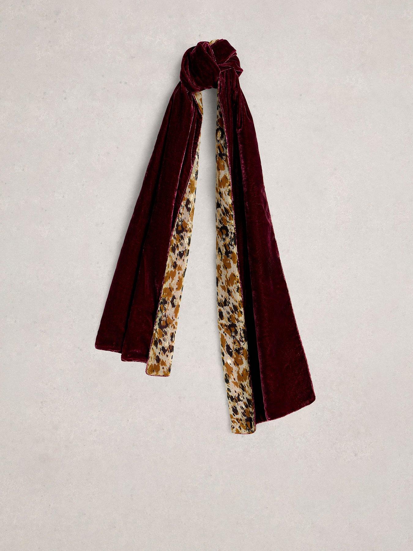 White Stuff Velvet Printed Scarf - Purple