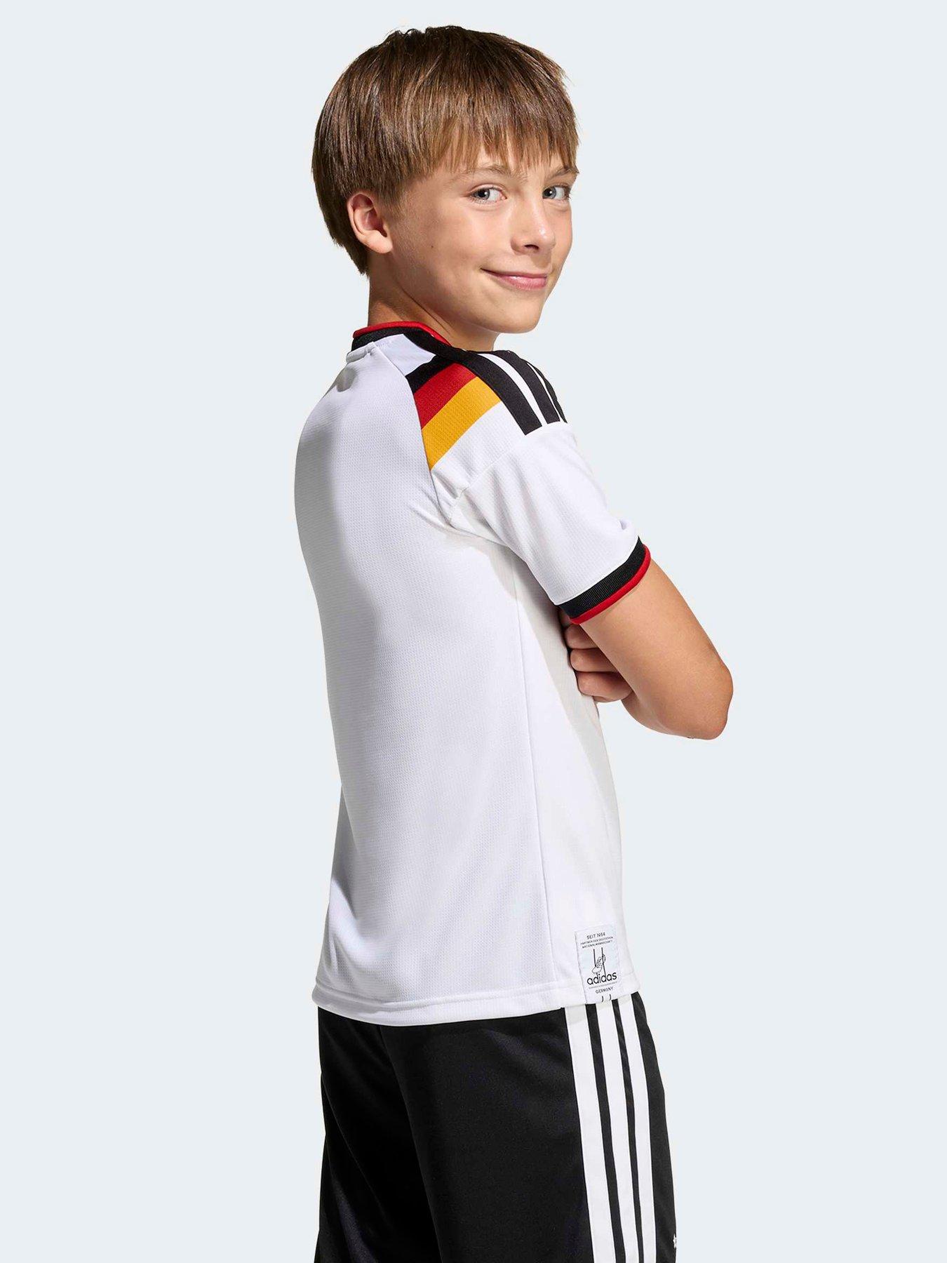 Image 2 of 6 of adidas Junior Germany Replica 26 Home Football Shirt - White
