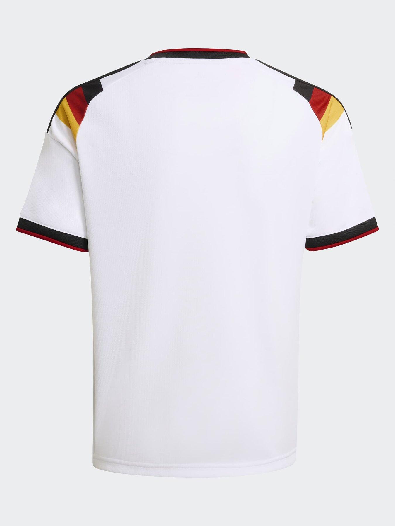 Image 6 of 6 of adidas Junior Germany Replica 26 Home Football Shirt - White